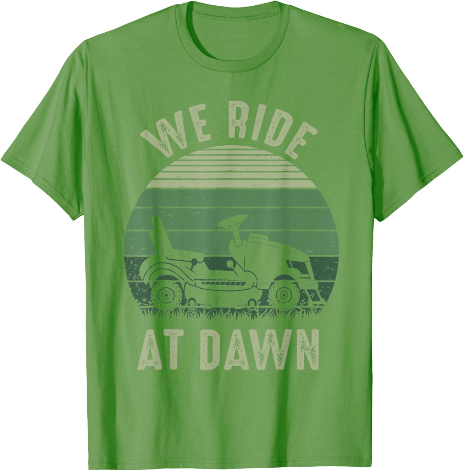 We Ride At Dawn Funny Vintage Dad T-Shirt for Lawn Mowing Lovers - 9