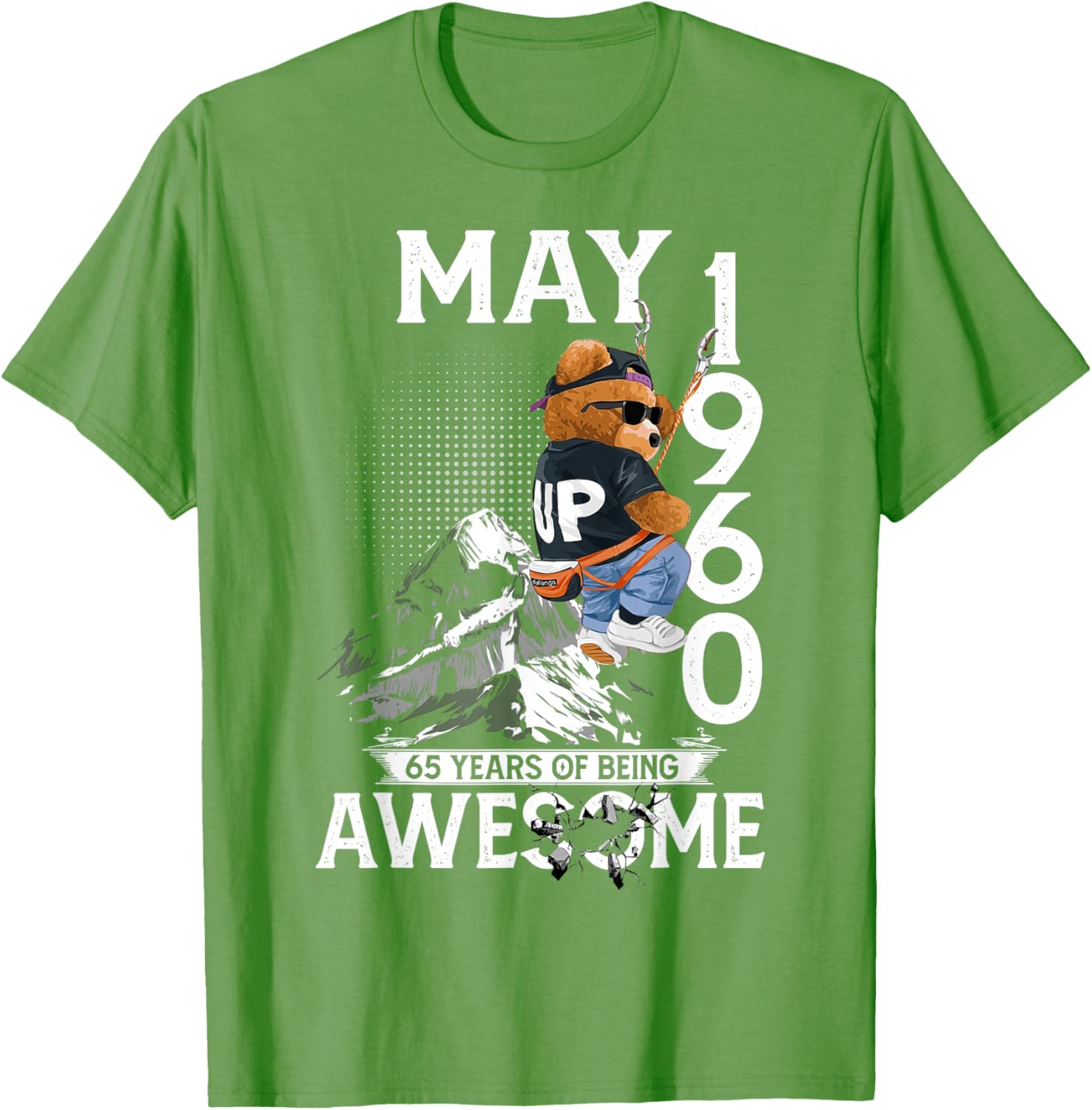 65th Birthday Bear Legends T-Shirt for Men May 1960 Vintage Style - 26