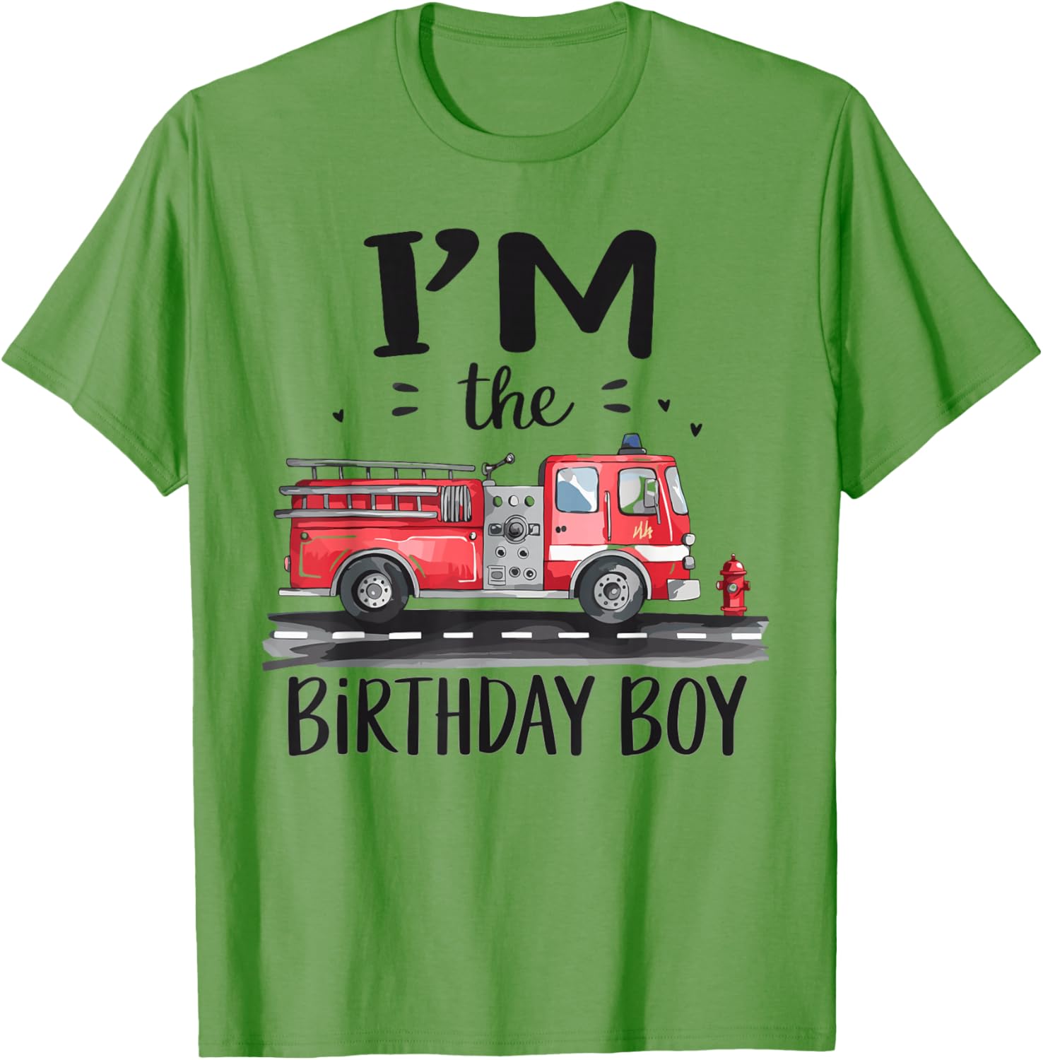 Birthday Boy Fire Truck T-Shirt for Kids - Fun Firefighter Design - 7