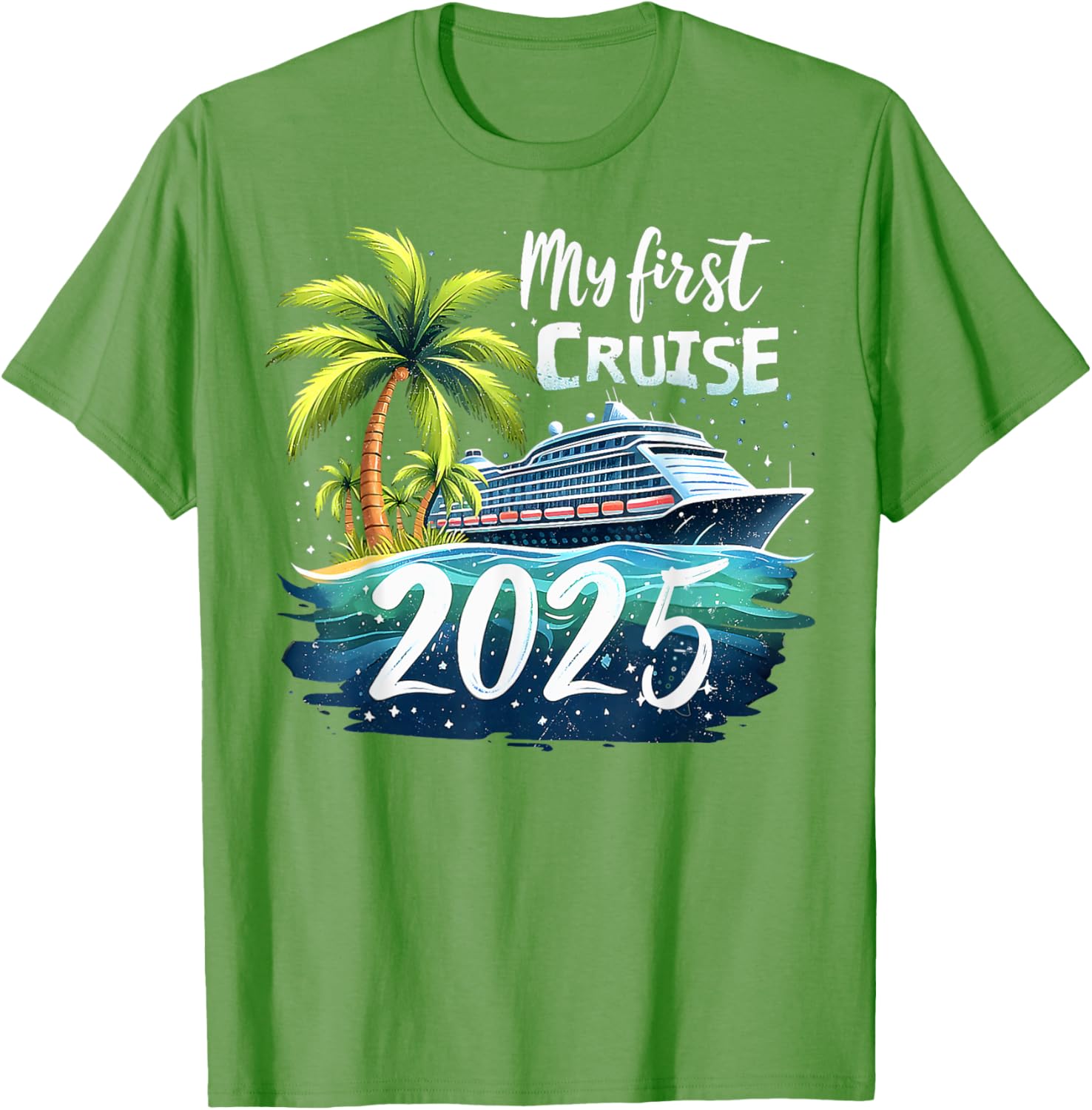 Funny My First Cruise 2025 T-Shirt for First Time Vacationers - 27