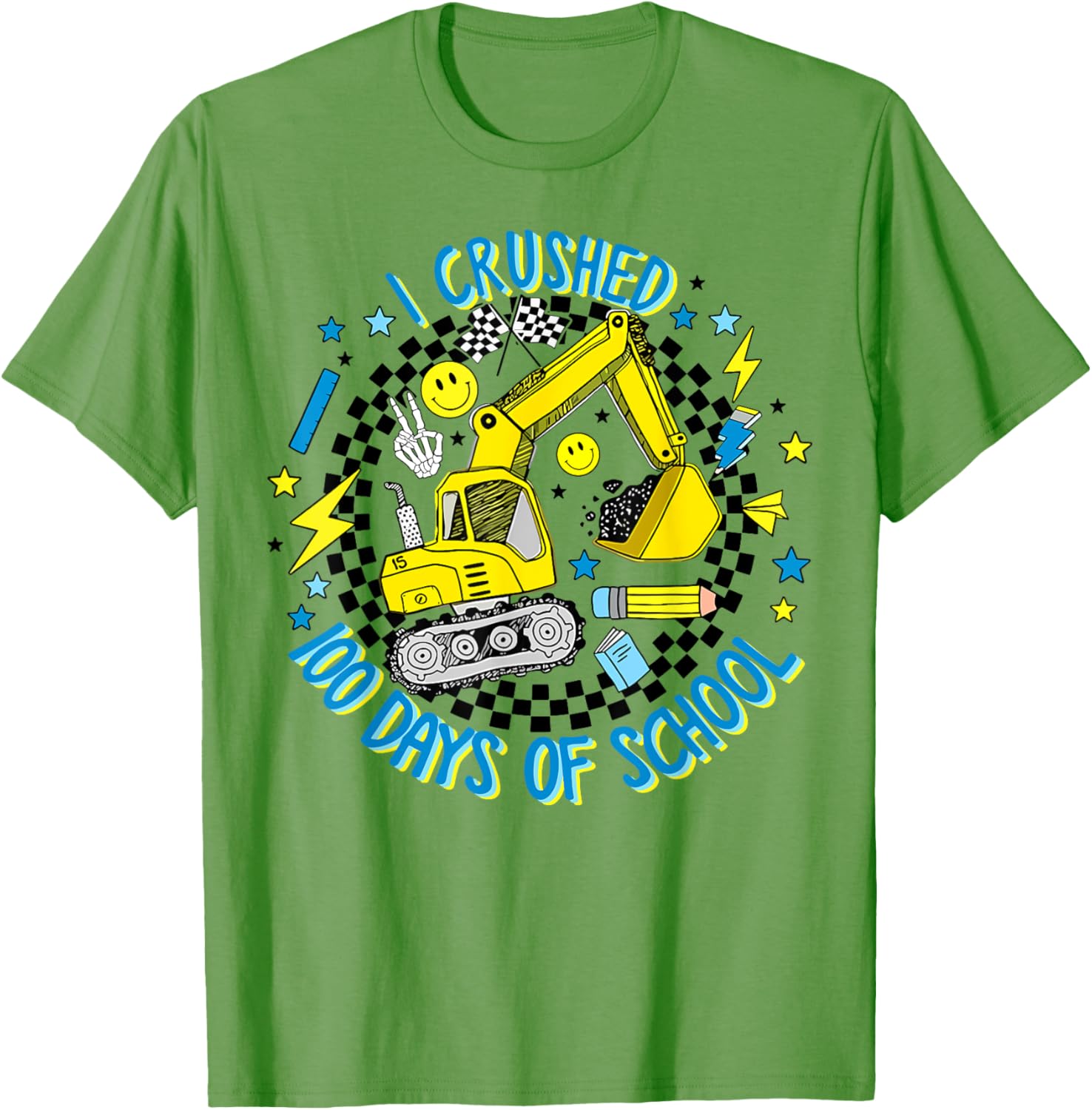 Cool Excavator Boys T-Shirt for 100 Days of School Celebration - 3