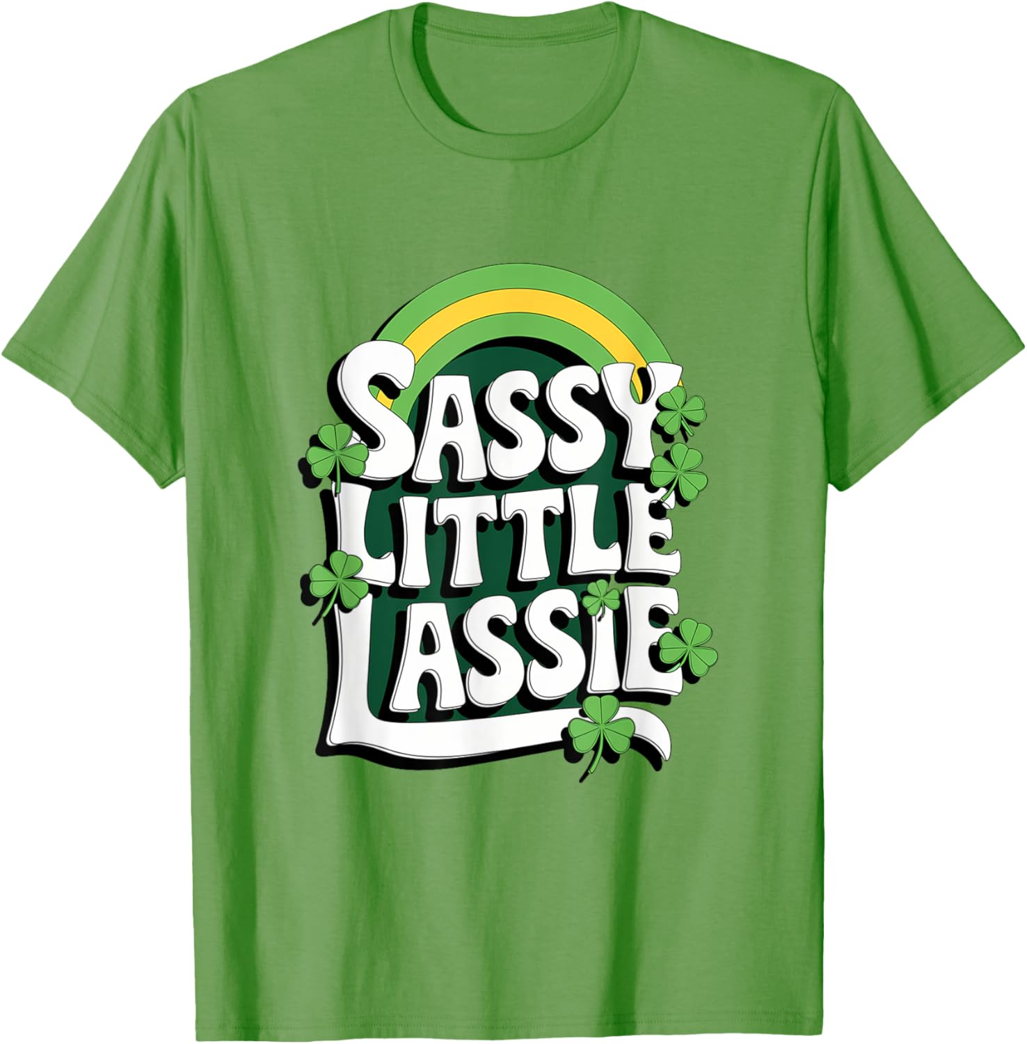Sassy Little Lassie St Patricks Day T-Shirt for Girls and Teens - 1