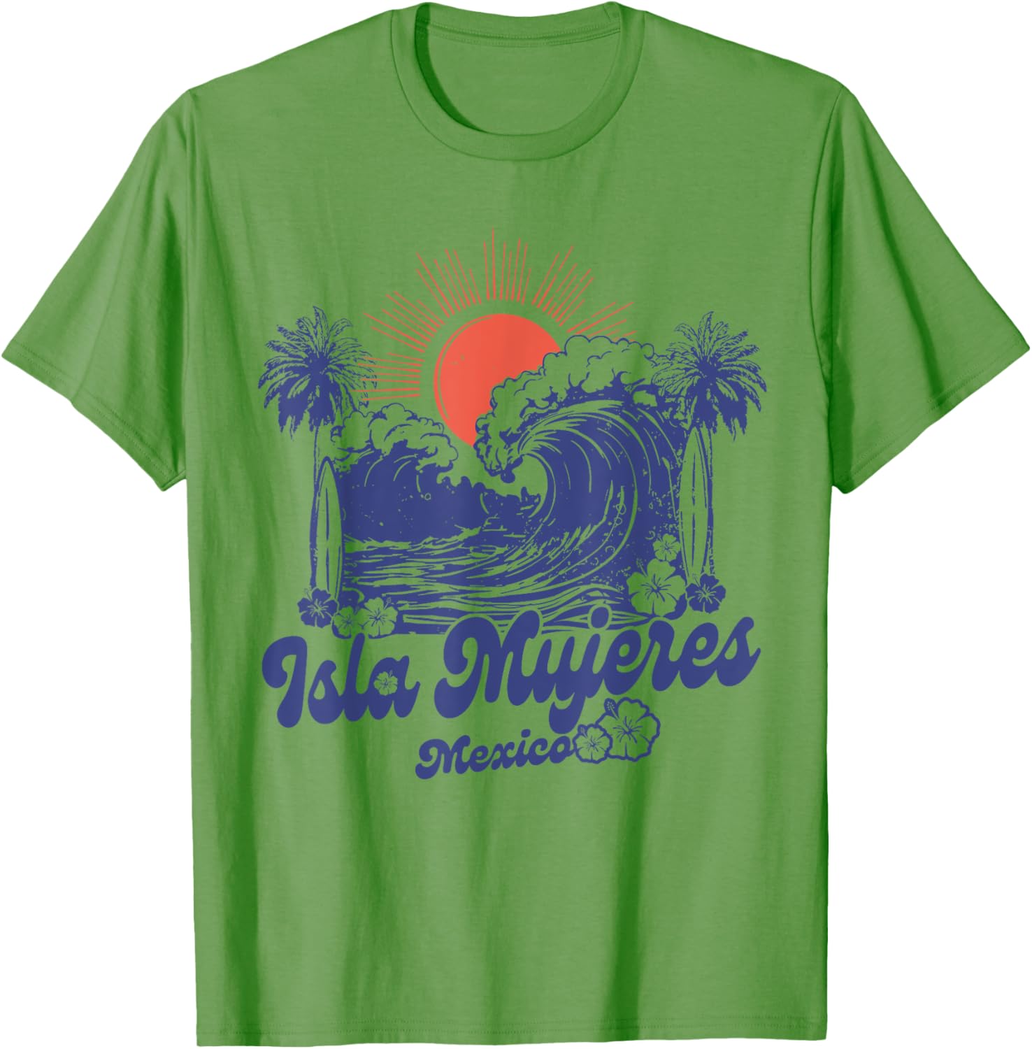 Isla Mujeres 2025 Vintage Surfing T-Shirt Retro 70s Style Apparel - 1