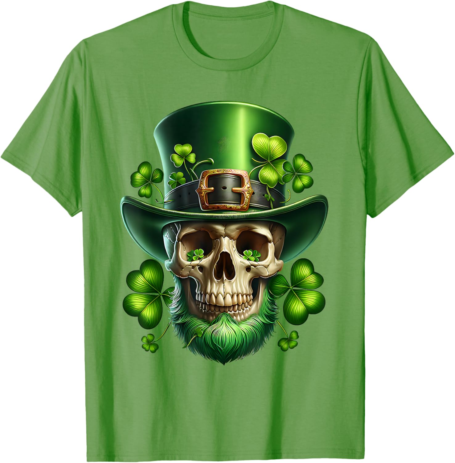 Saint Patrick's Day Sugar Skull T-Shirt for Festive Celebrations - 10