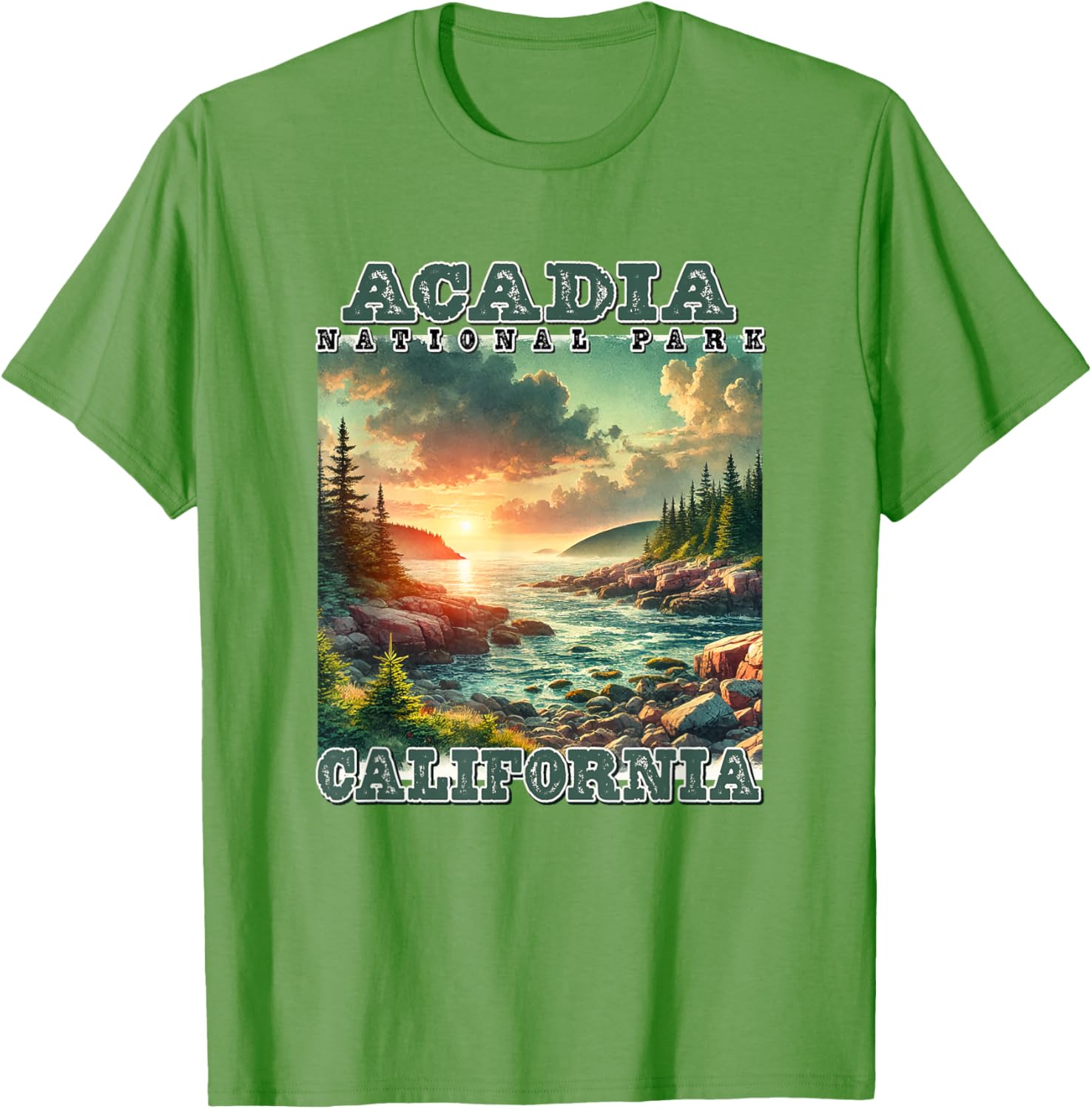 Vintage Retro Acadia National Park Camping T-Shirt for Outdoor Lovers - 7
