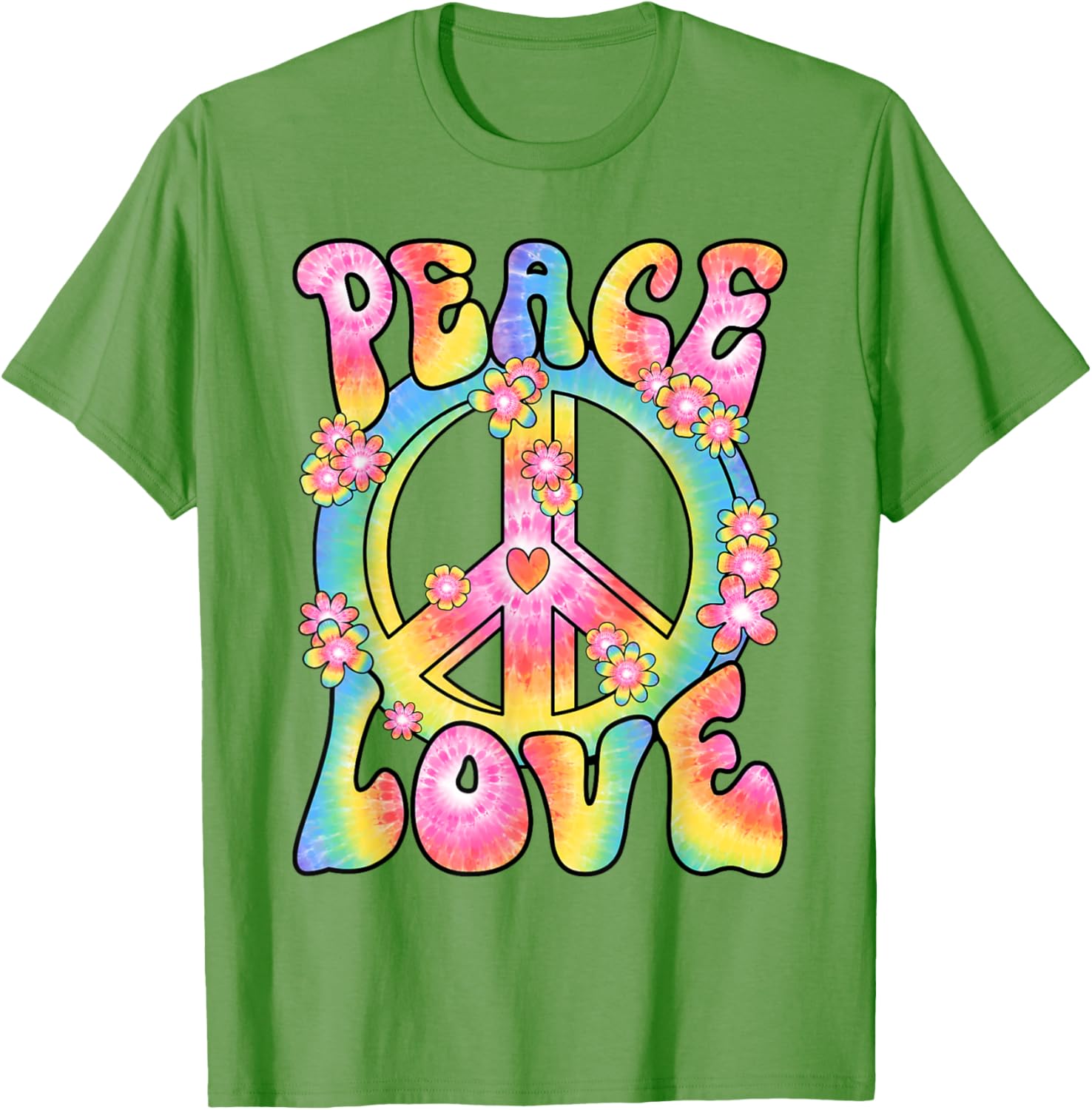 Retro Hippy Costume T-Shirt Peace Love 60s 70s Vintage Outfit - 15