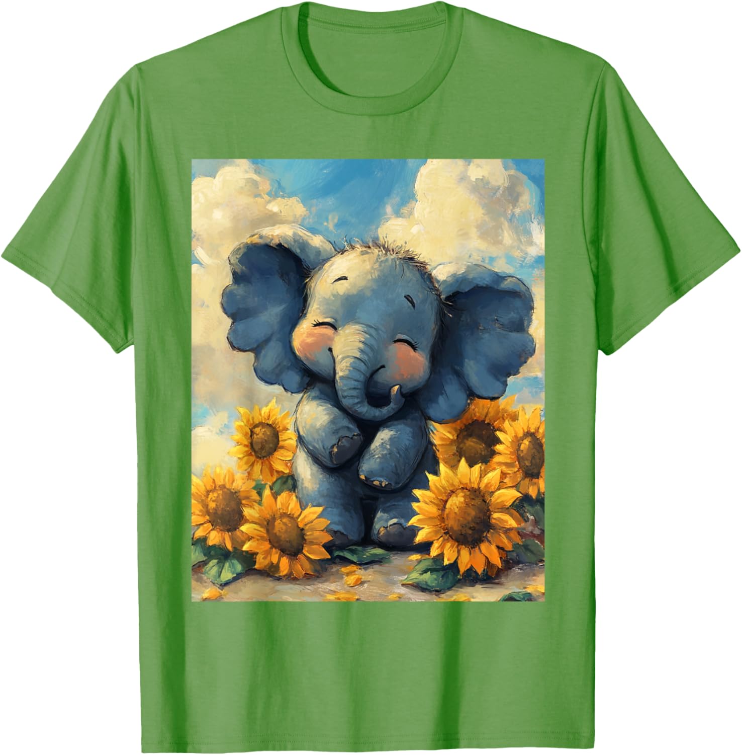 Adorable Sunflower Elephant T-Shirt for Kids - Perfect for Boys and Girls - 2