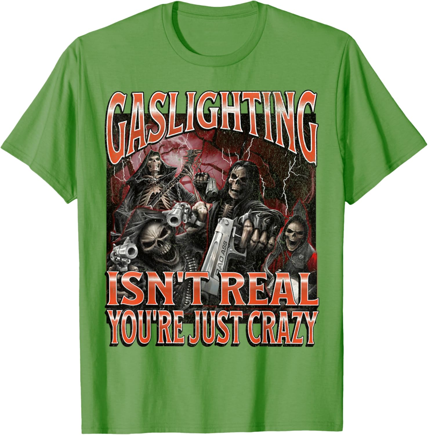 Funny Gaslighting Skeleton Meme T-Shirt for Unique Style Lovers - 21
