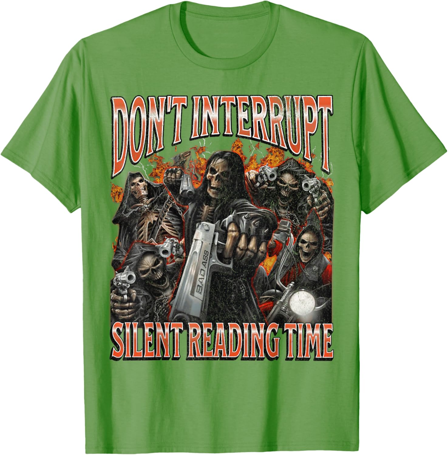 Funny Skeleton Meme T-Shirt Perfect for Silent Reading Time Lovers - 23