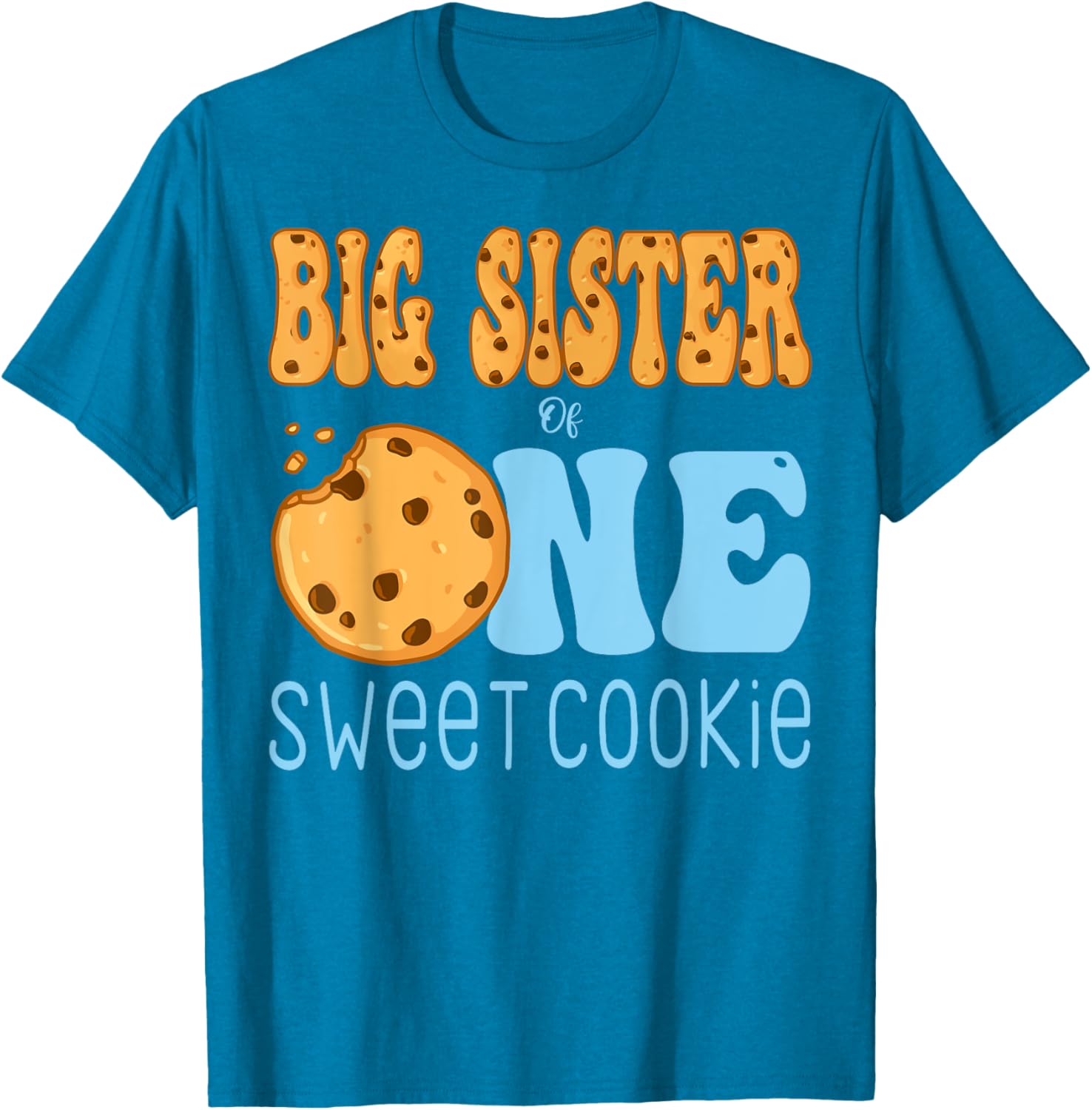 Big Sister Cookies and Milk Birthday Party T-Shirt for Kids - 14