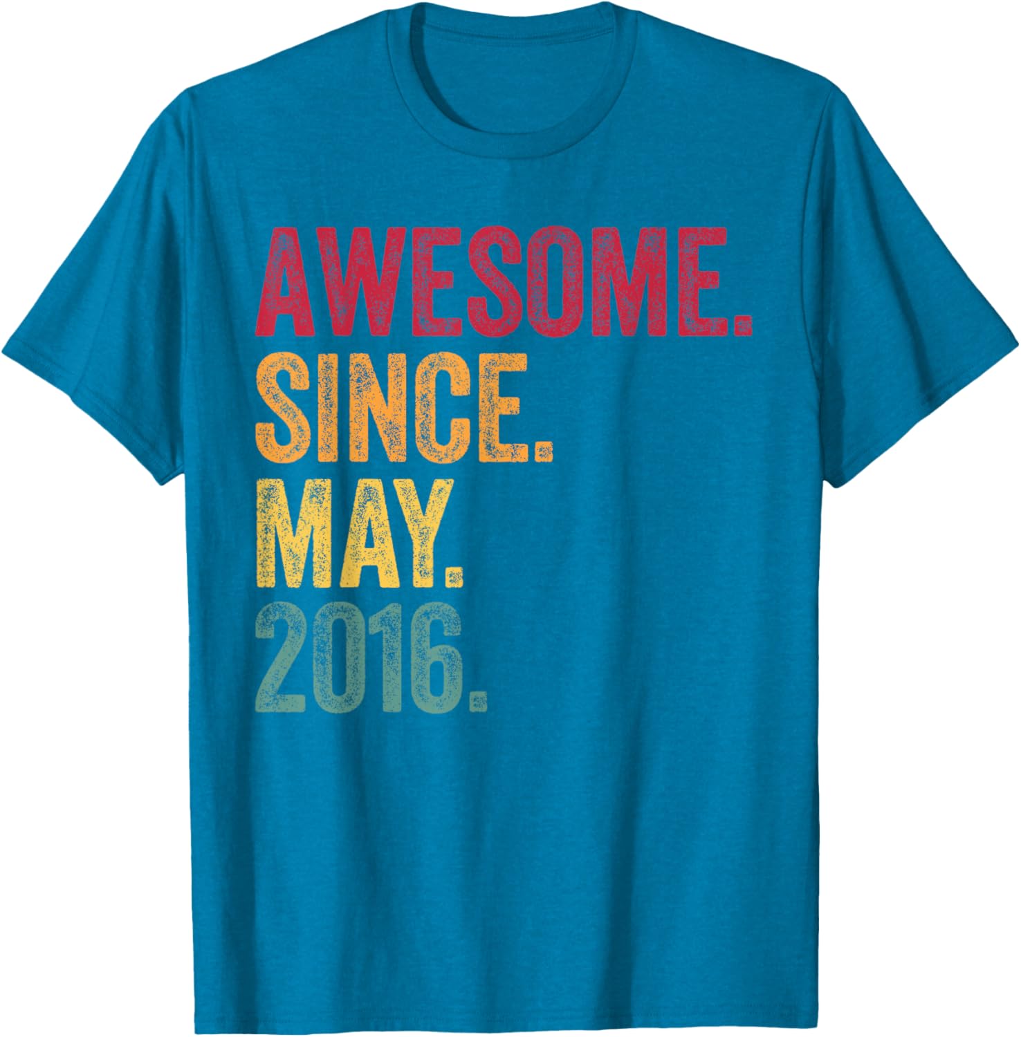 Awesome Since May 2016 Vintage T-Shirt for 9th Birthday Celebration - 8