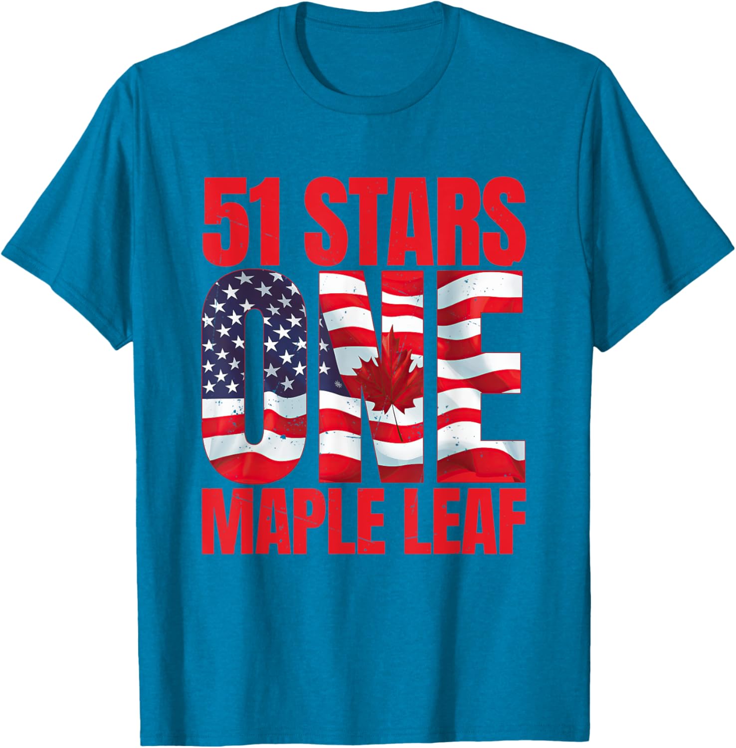 51 Stars One Maple Leaf T-Shirt for Satire and Joke Lovers - 9