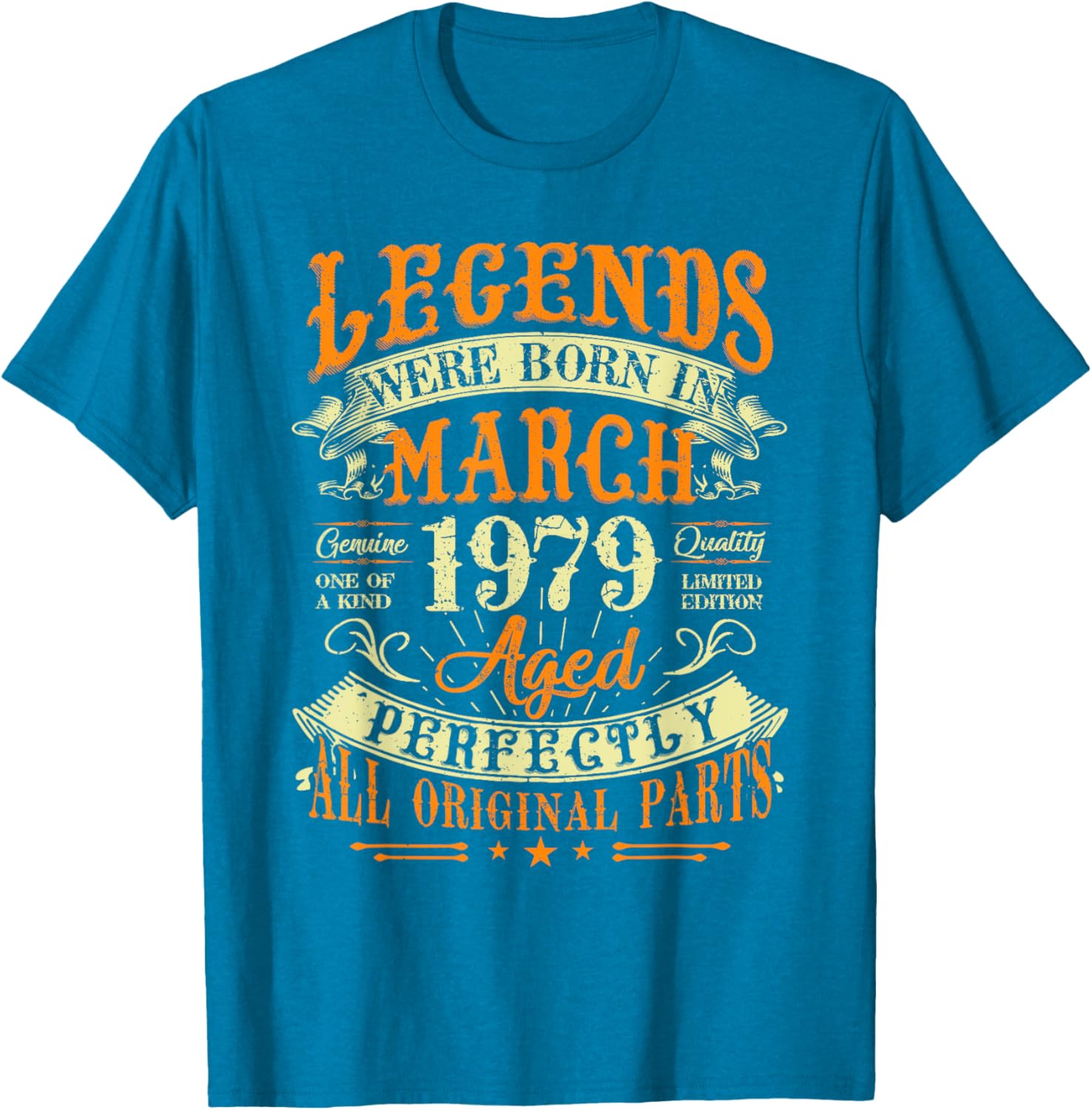 46th Birthday Gift T-Shirt for Legends Born in March 1979 - 7