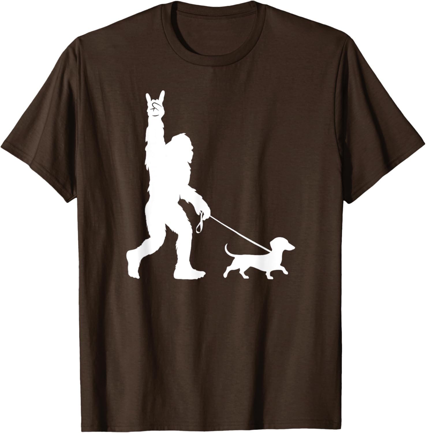 Bigfoot Dachshund T-Shirt for Men Women Kids - Fun Sasquatch Design - 12