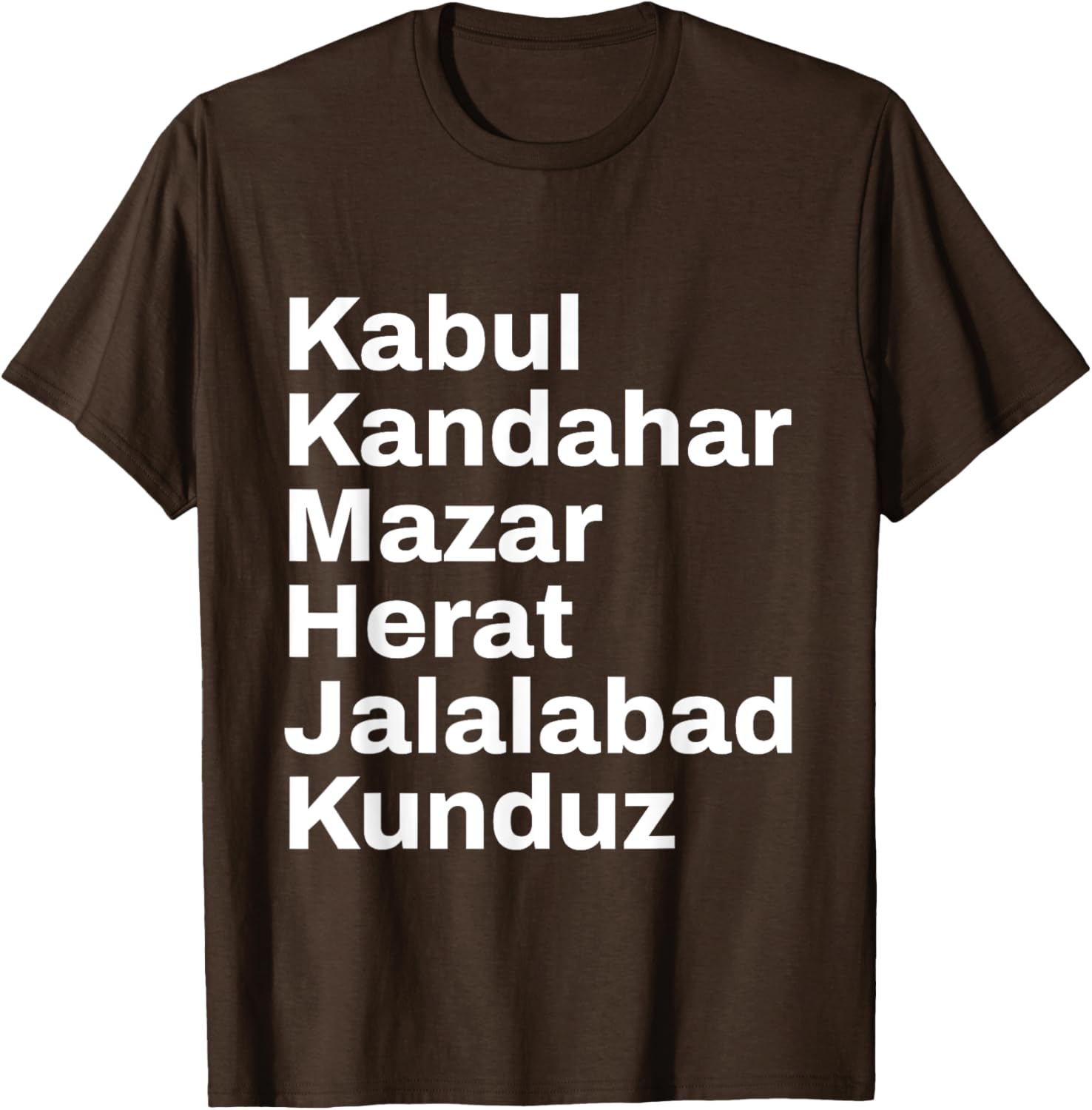 Afghanistan Cities and Towns Travel T-Shirt for Adventure Lovers - 6