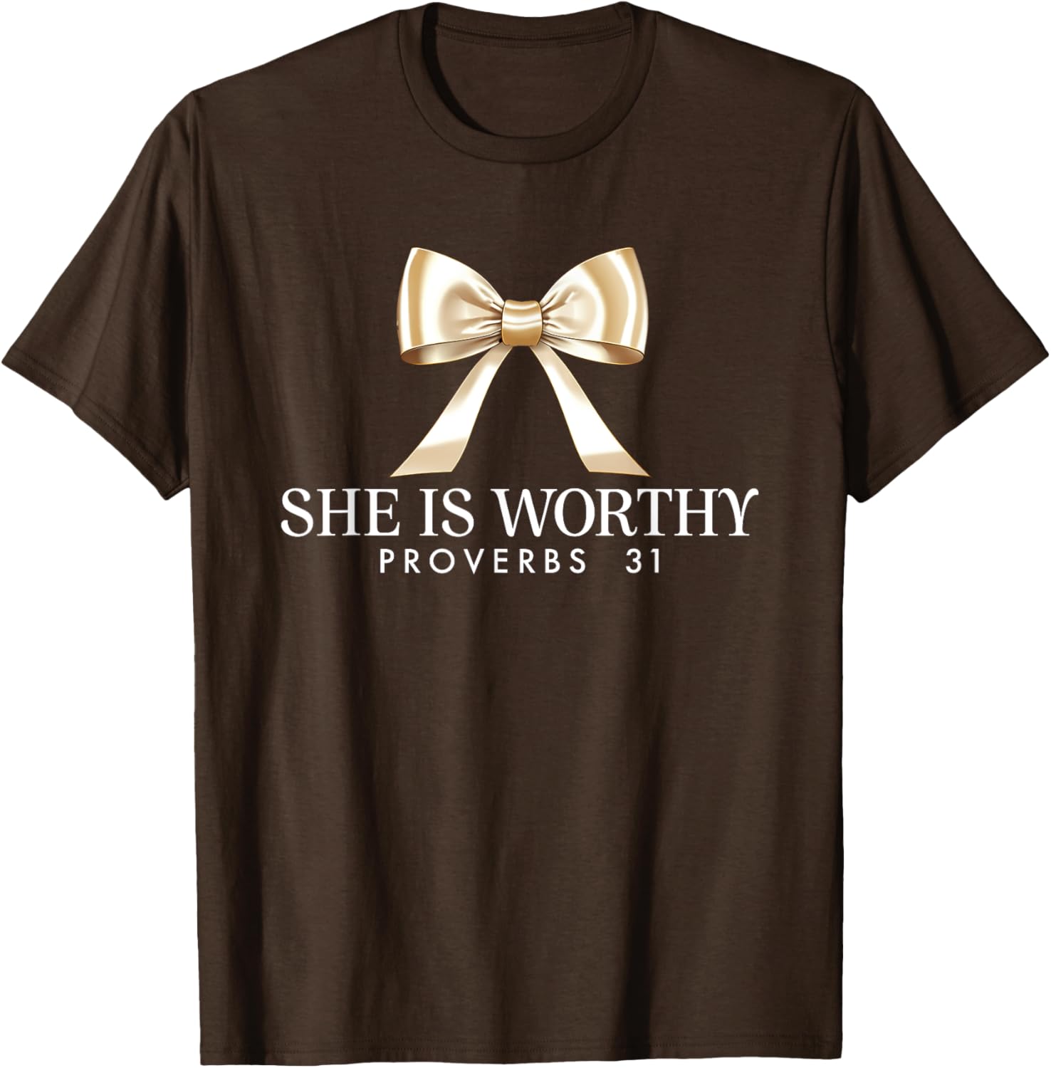 She Is Worthy Proverbs 31 Faith T-Shirt for Women - Inspirational Apparel - 3
