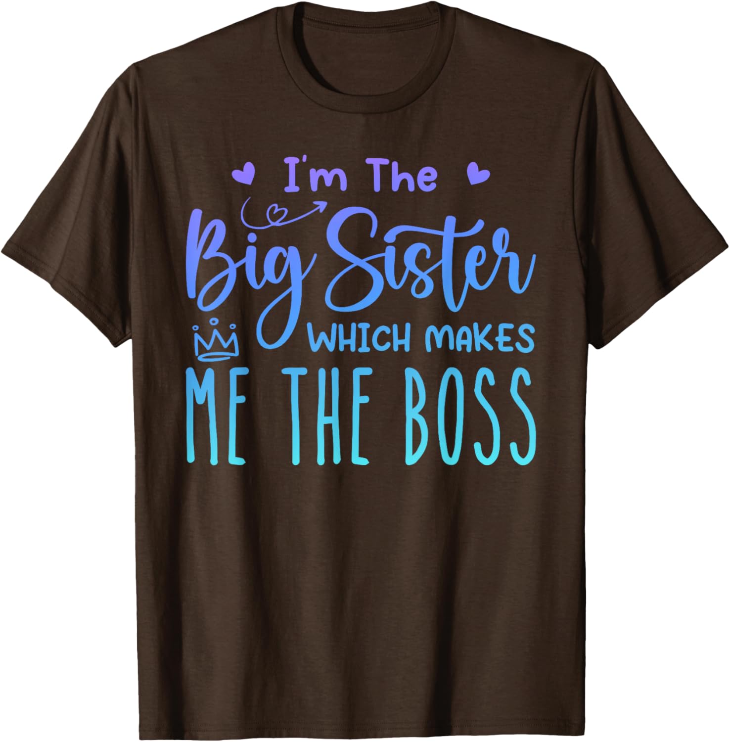 Big Sister Boss Funny Brothers T-Shirt for Sassy Siblings Fun Apparel - 8