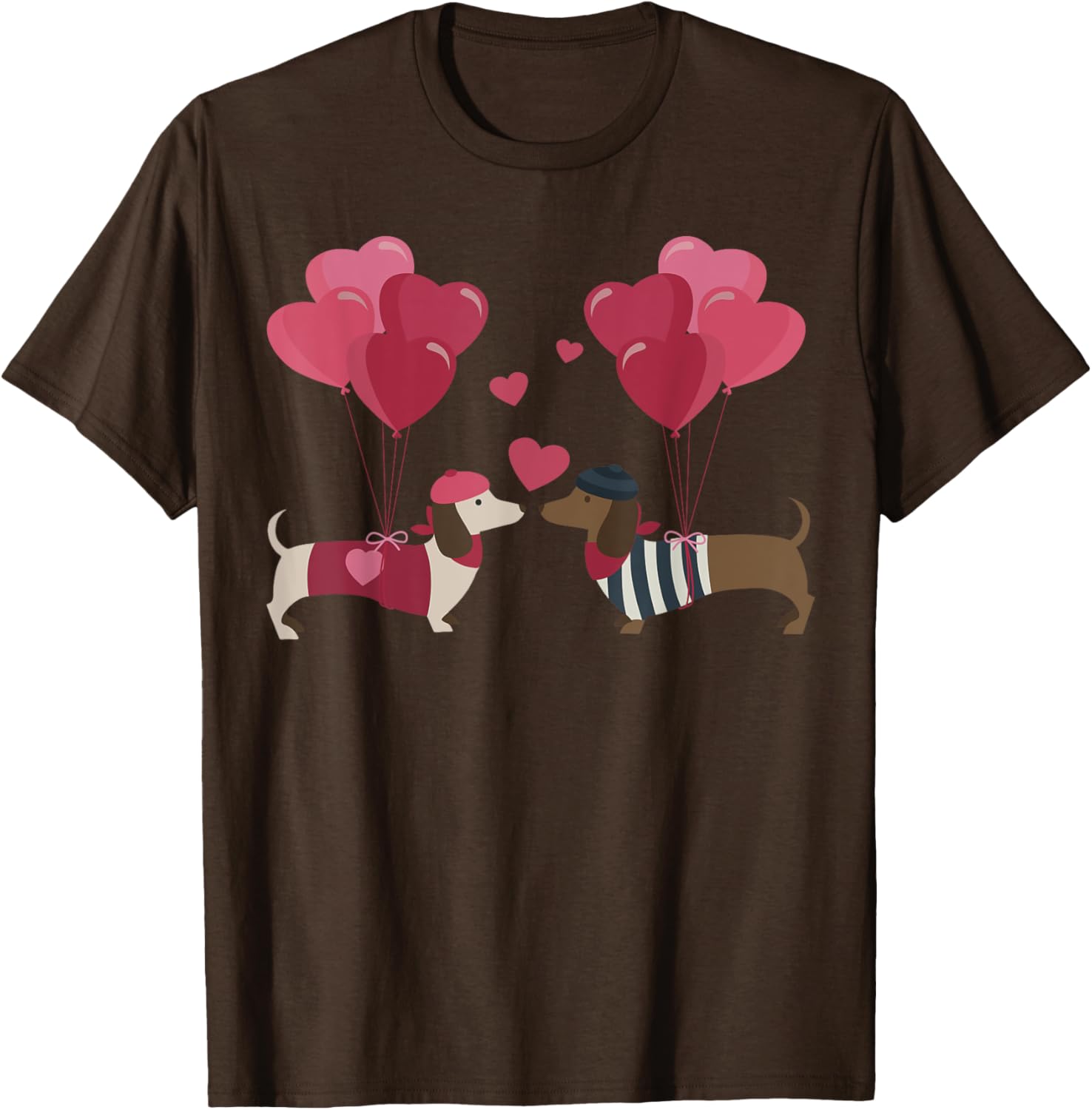 Cute Dachshund Valentine's Day T-Shirt for Dog Moms and Dads - 15