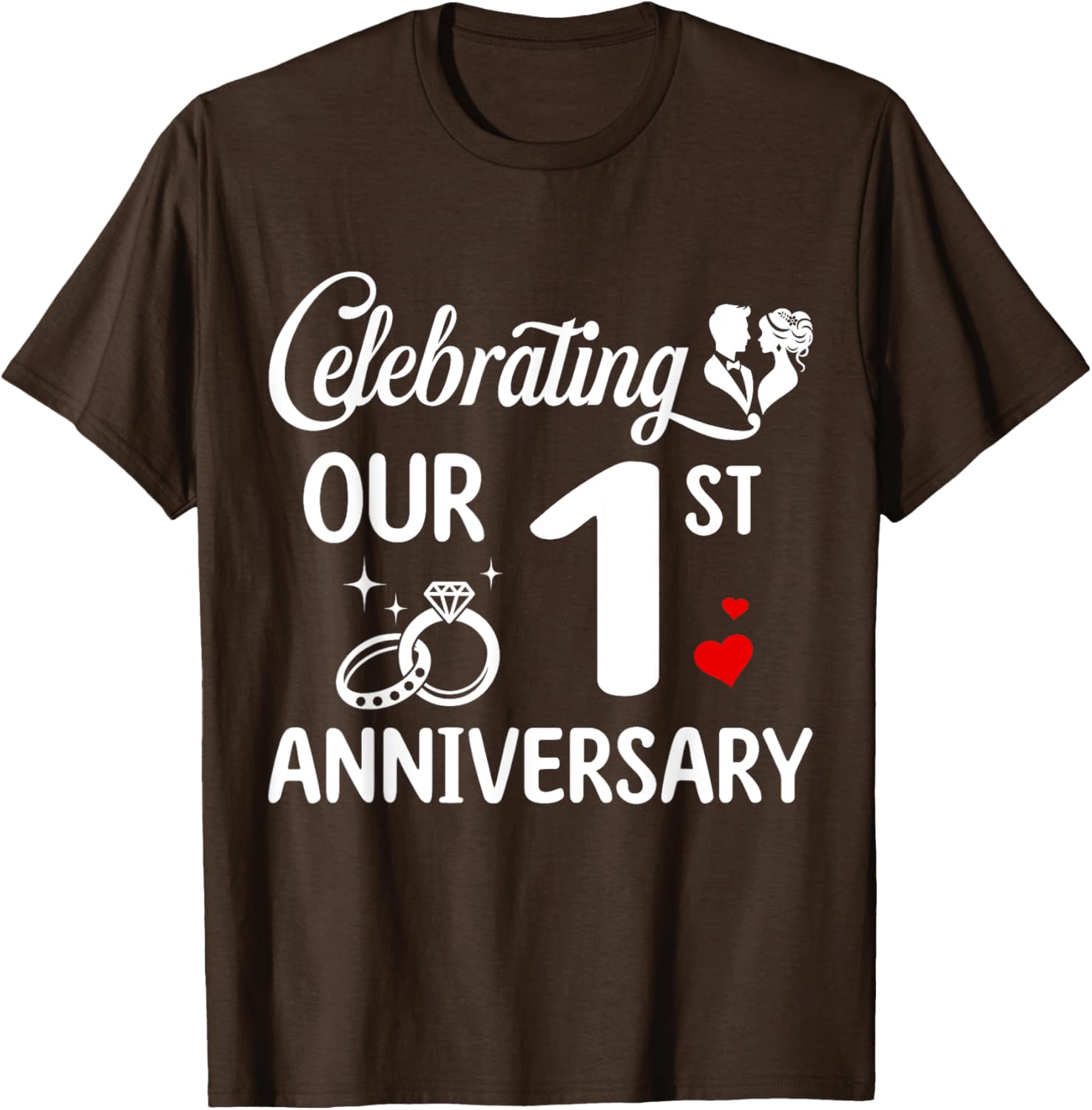 1st Wedding Anniversary T-Shirt for Couples - Celebrate Love in Style - 5