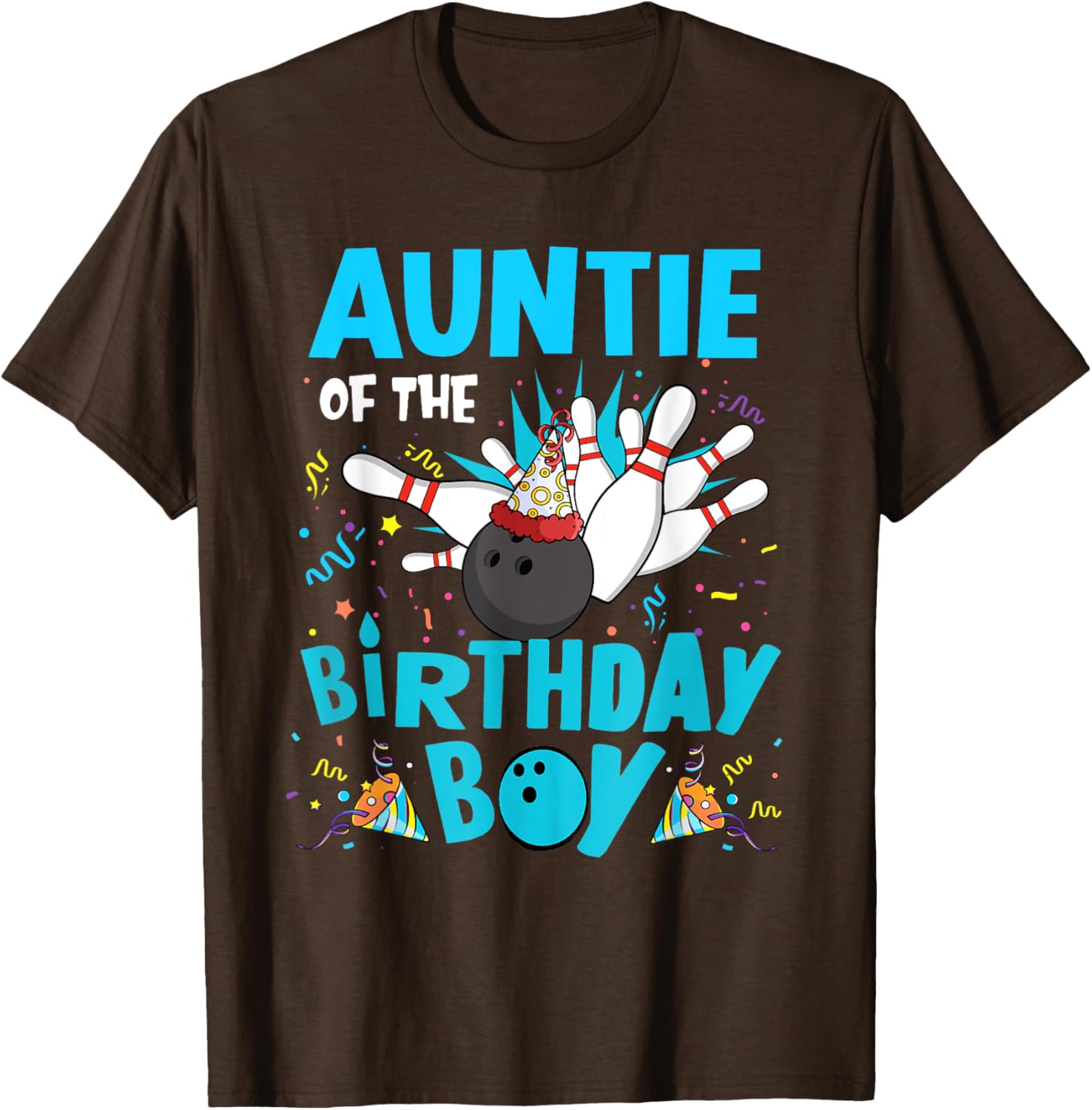 Auntie of the Birthday Boy Bowling T-Shirt for Family Fun Matching Outfits - 6