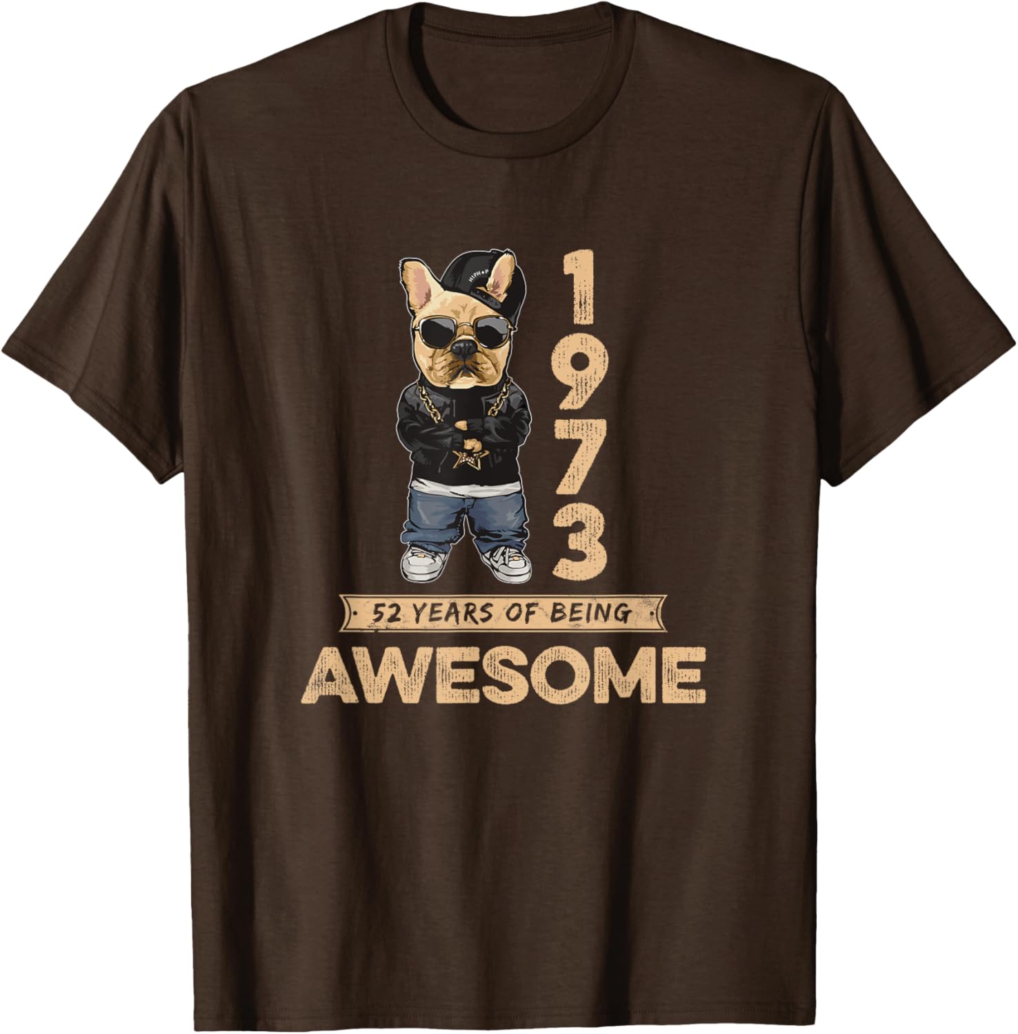 Vintage 1973 Bulldog Dog T-Shirt Celebrate 52 Years of Awesomeness - 6