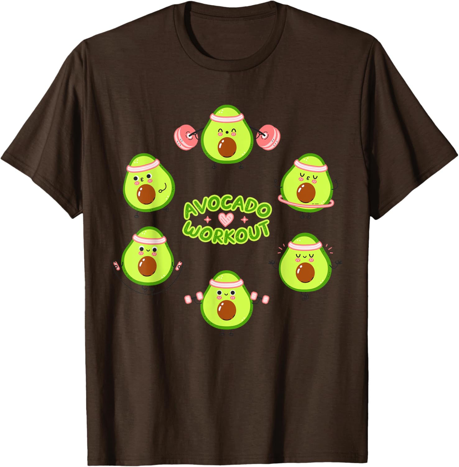 Avocado Workout Guacamole T-Shirt for Vegan Mexican Food Lovers - 1
