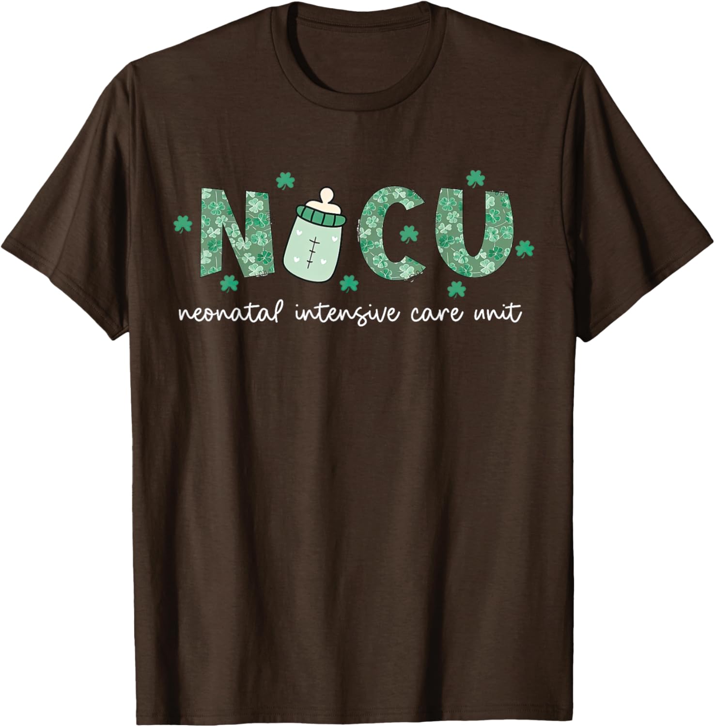 Retro Shamrock NICU Nurse St Patrick's Day T-Shirt for Celebration - 5