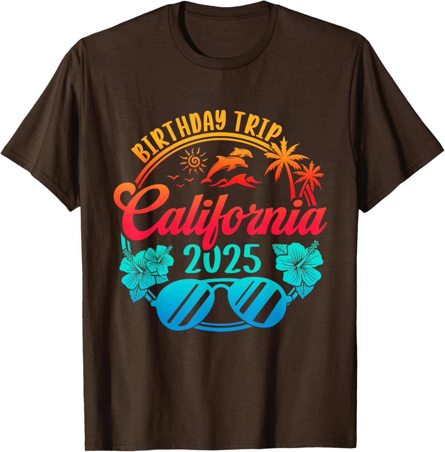 California Birthday Cruise Vacation T-Shirt for 2025 Celebration Fun - 3