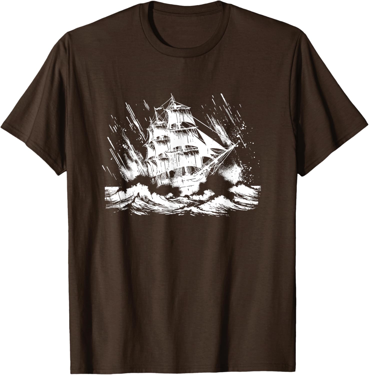 Snirt Three Master Sailing Ship T-Shirt Hoodie for Nautical Lovers - 7