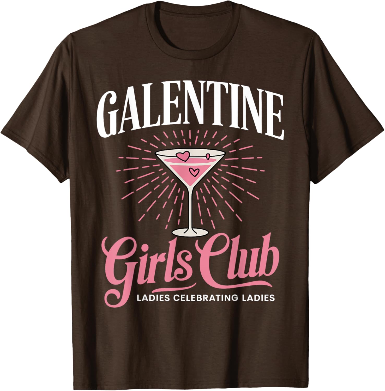 Celebrate Galentine's Day Women's Black T-Shirt - Short Sleeve & Unique Design - 10