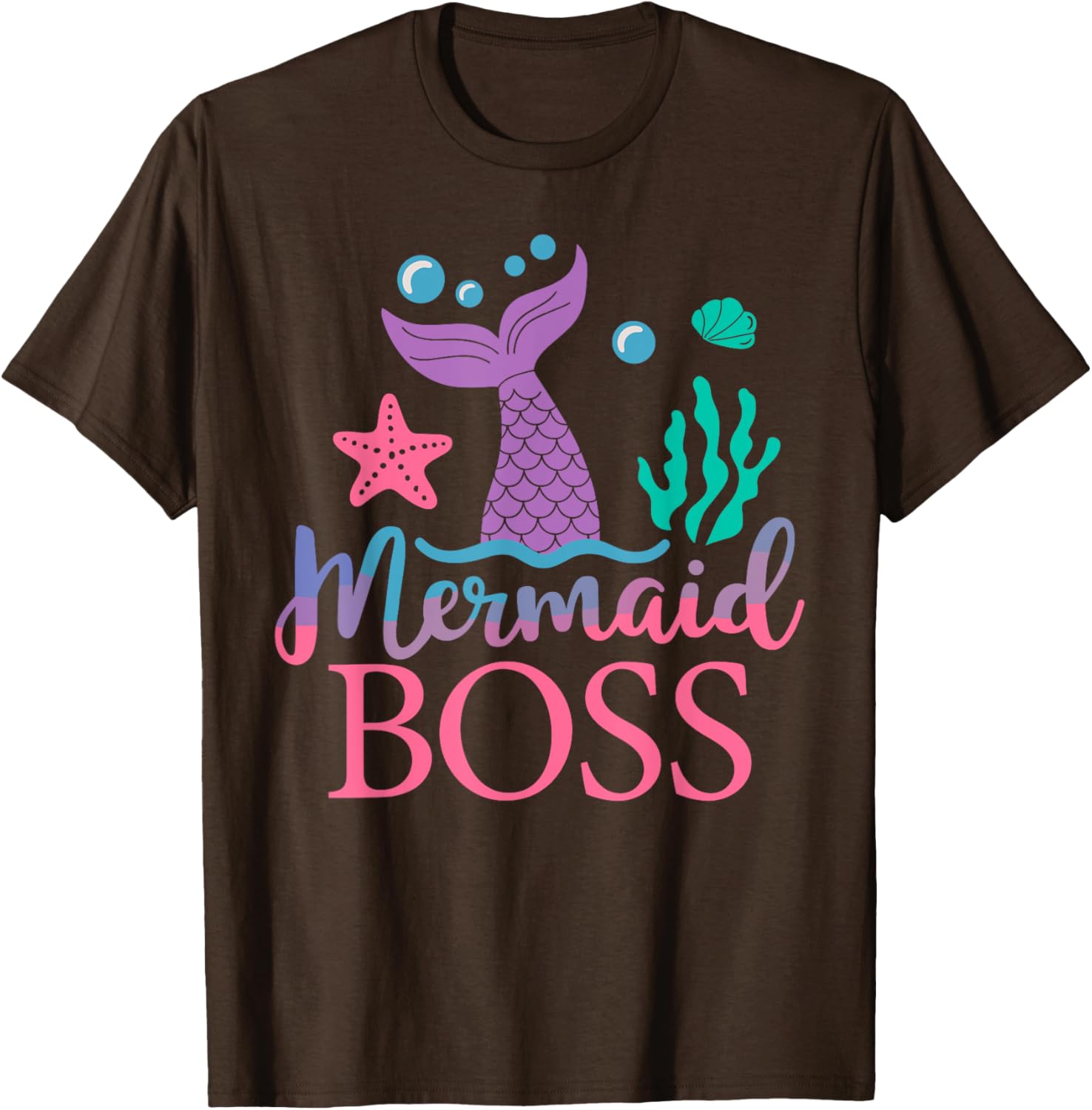 Boss of The Birthday Mermaid Family Matching T-Shirt for Party Fun - 5