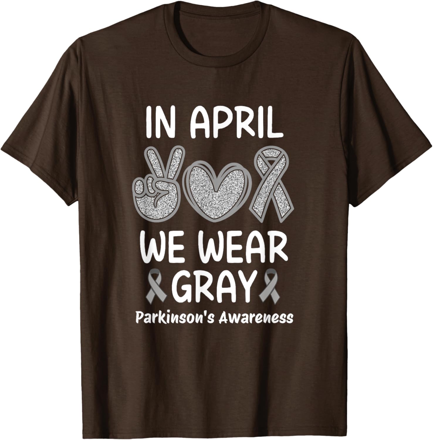 April Gray Parkinson's Awareness Ribbon T-Shirt for Support and Style - 2