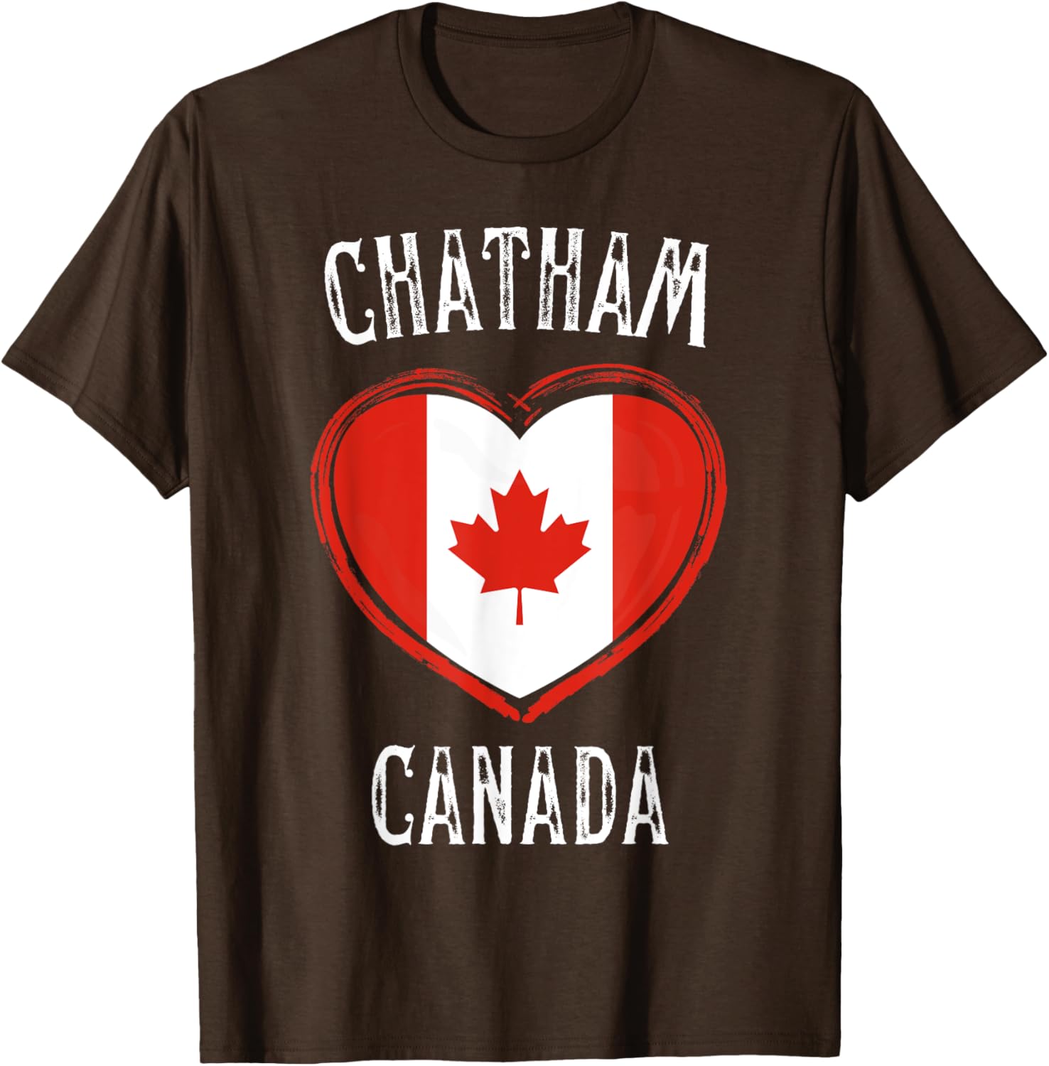 Canada Flag Heart Chatham City T-Shirt for Proud Canadians - 3