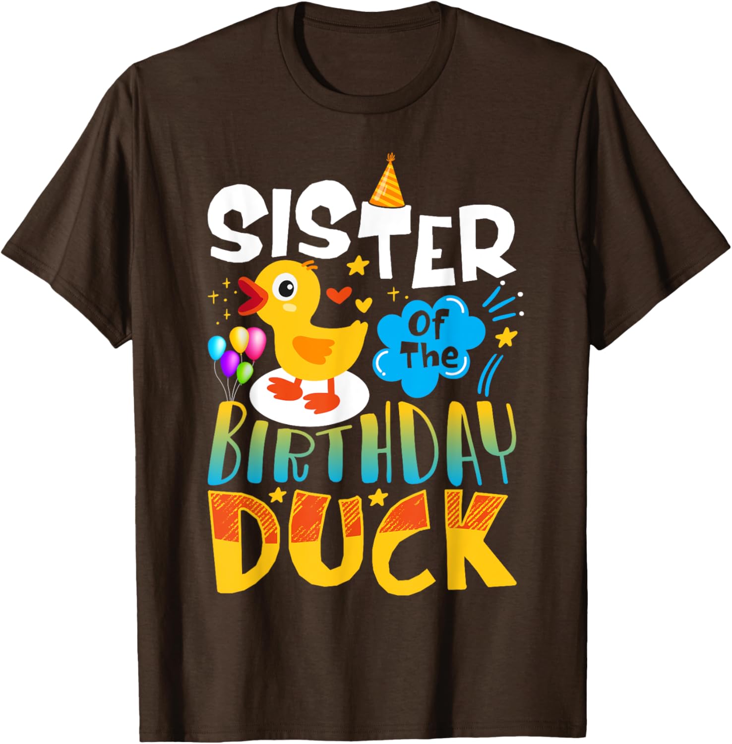 Sister of the Birthday Duck Matching Family Tee for Duck Lovers - 9