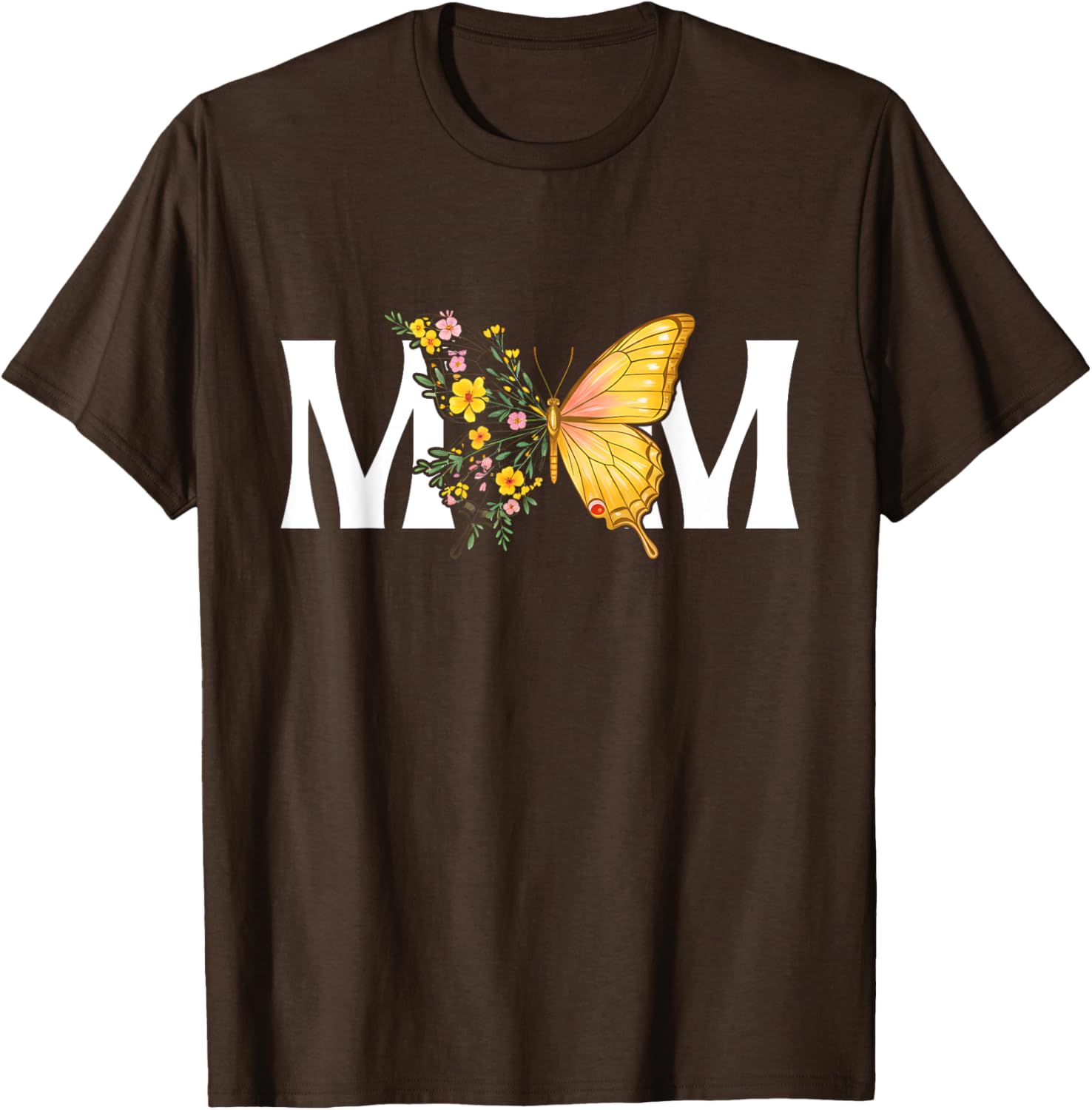 Cute Mother's Day Butterfly MOM Flower T-Shirt for Moms and Gifts - 16