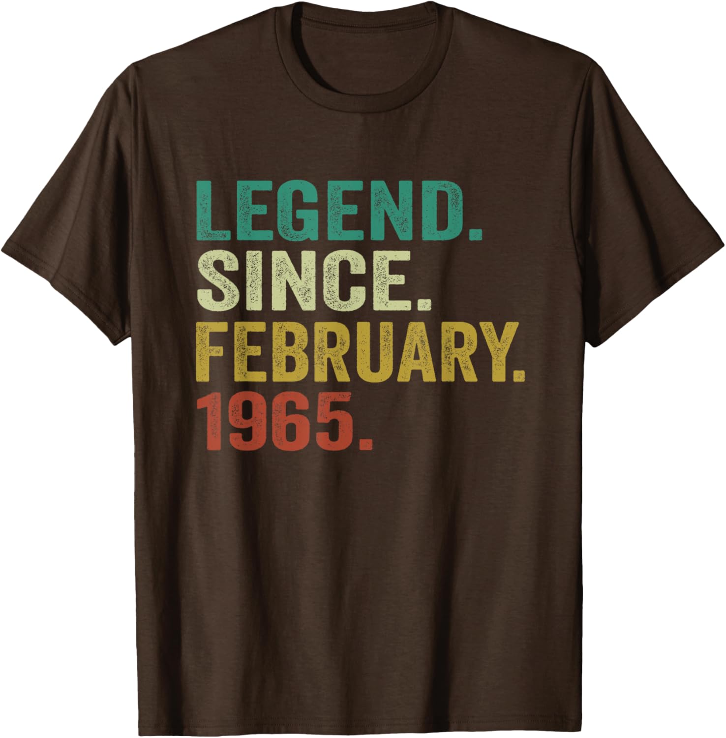 60th Birthday T-Shirt for Men and Women - Legend Since February 1965 - 12