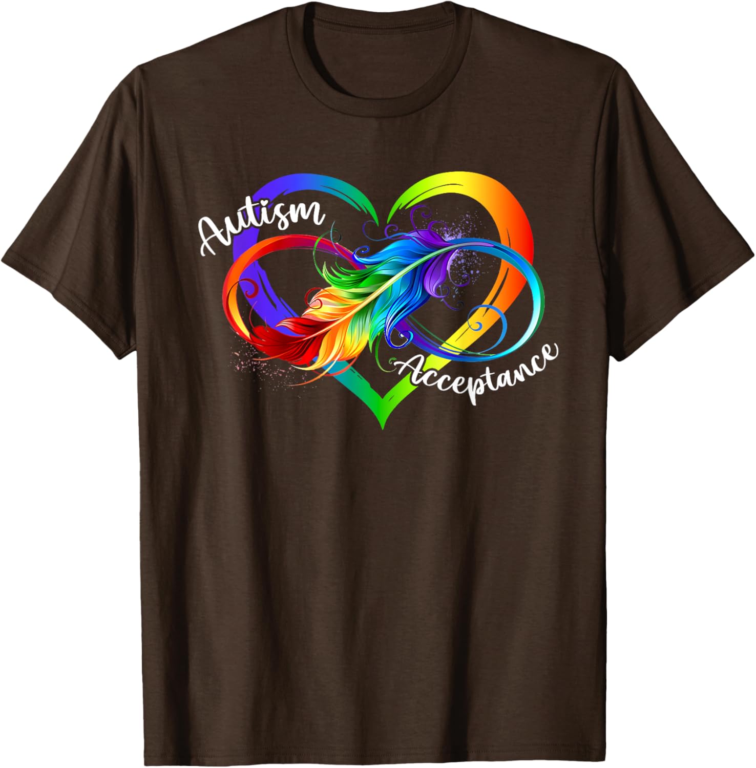 Autism Red Infinity Symbol T-Shirt for Women's Acceptance Fashion - 5