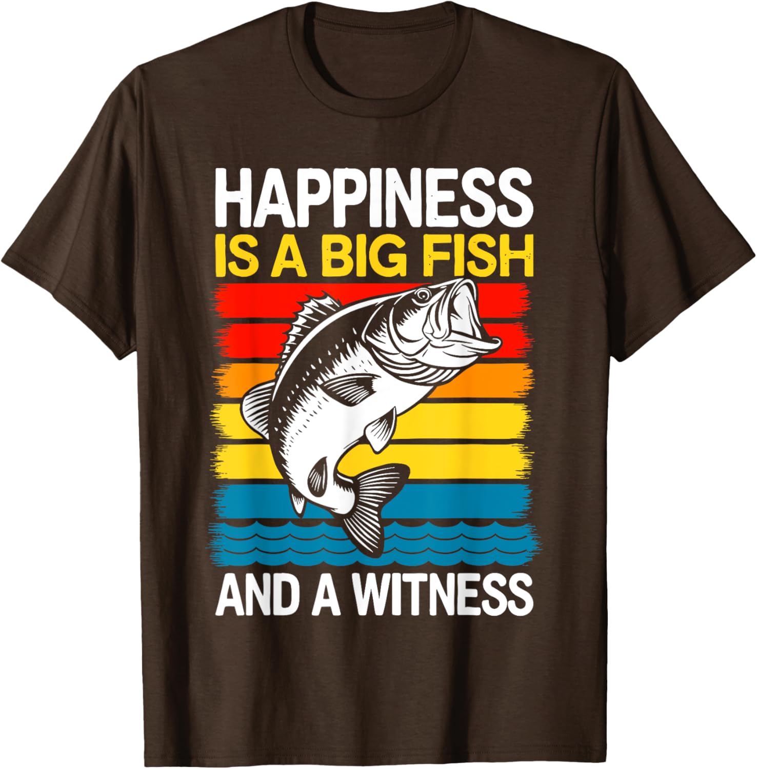 Catch the Joy: Big Fish and Witness Bass Fishing T-Shirt for Anglers - 16