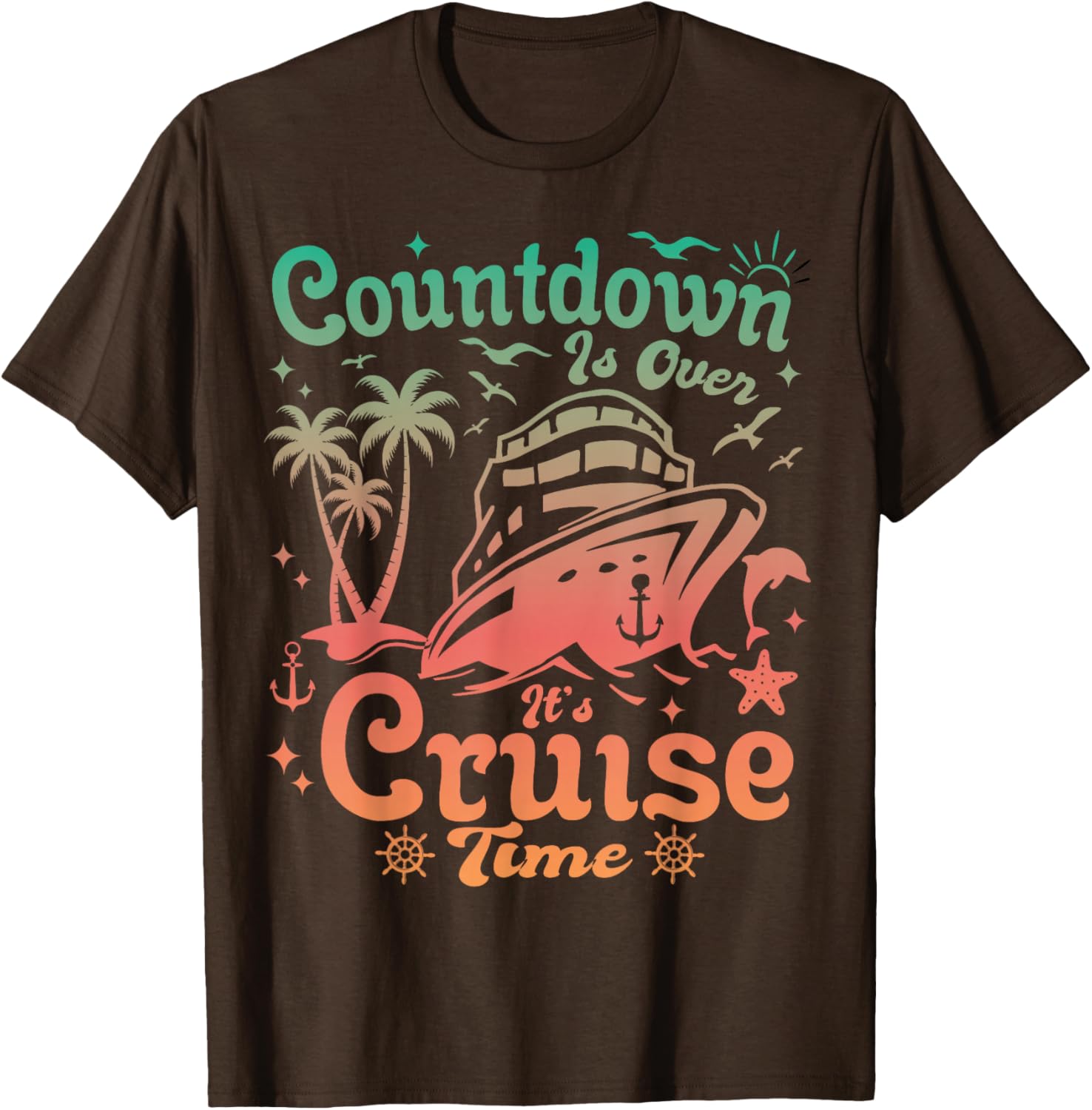 Countdown Is Over It's Cruise Time Family Vacation T-Shirt for Fun Trips - 6