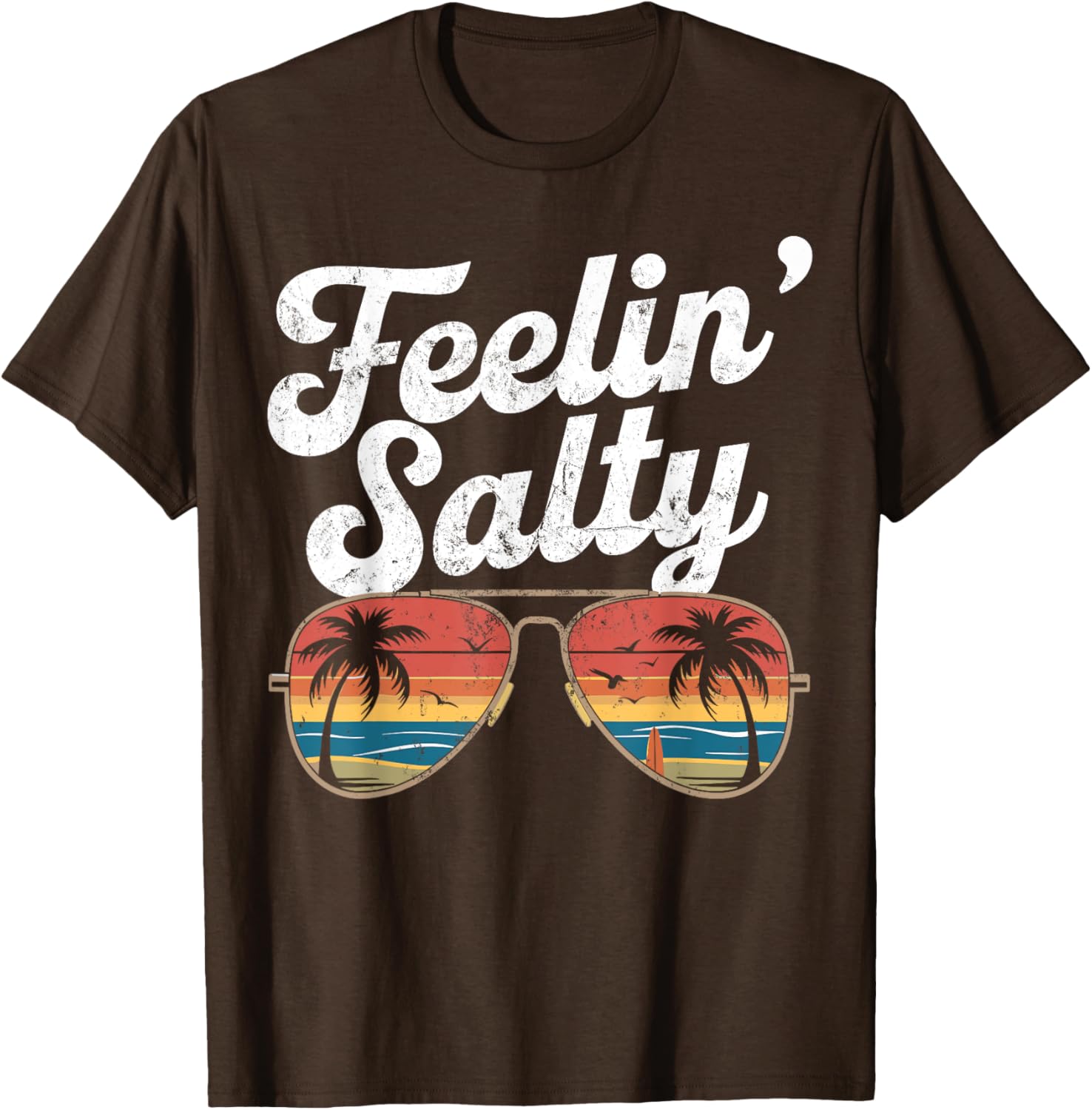 Funny Feelin Salty Vintage 70's Retro Beach Summer Vacation T-Shirt - 17