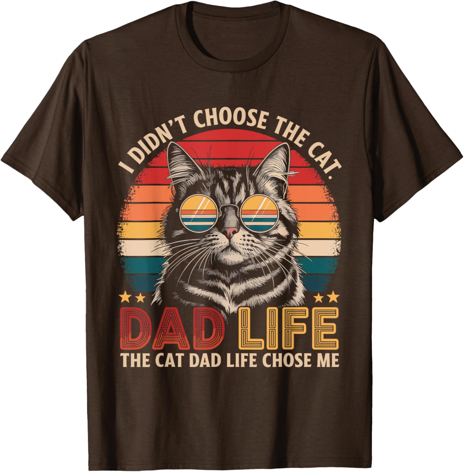 Cat Dad Life T-Shirt Funny Cat Lover Gift for Father's Day and Birthdays - 9