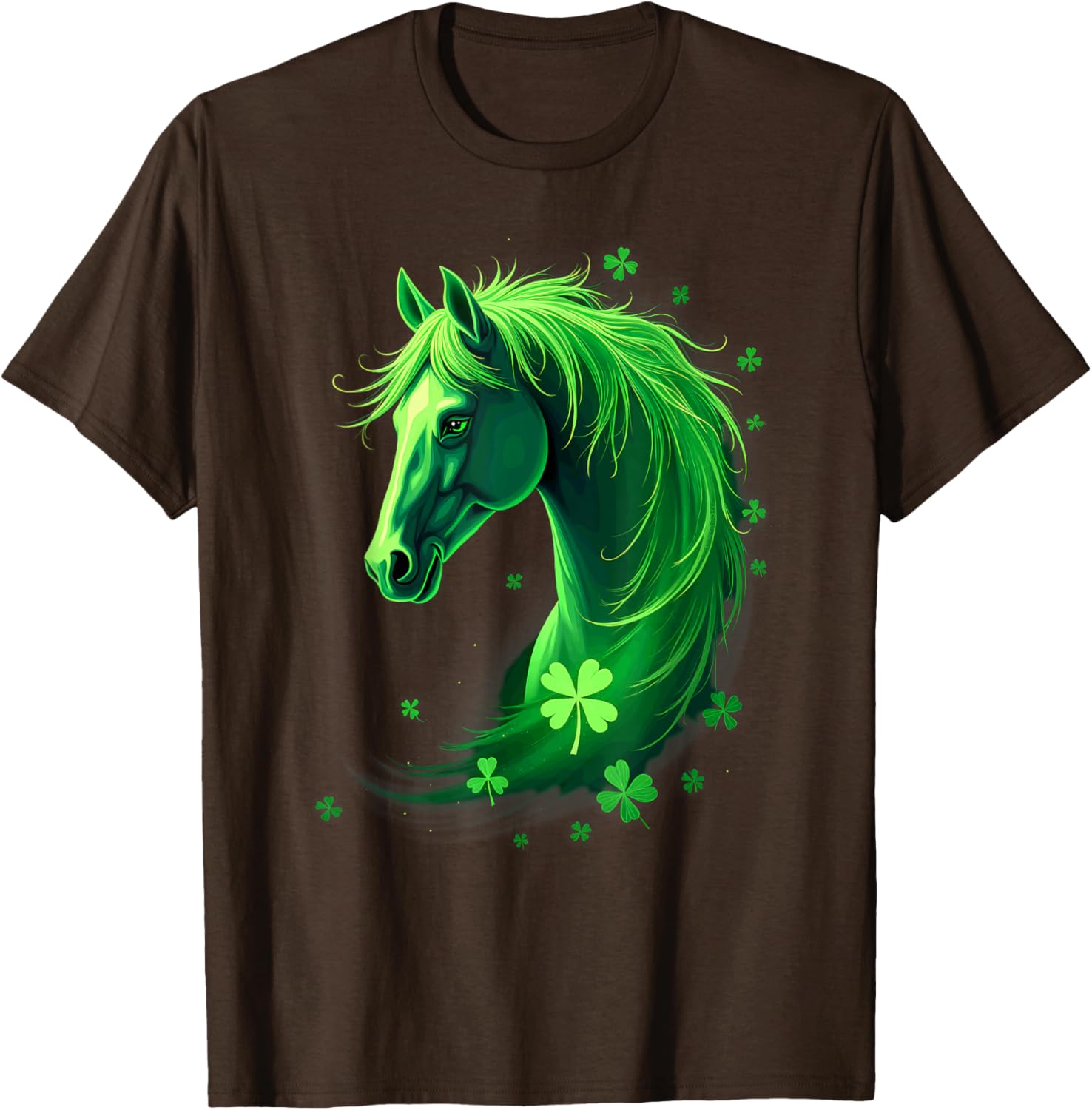St Patrick's Day Horse Shamrocks T-Shirt for Festive Celebrations - 11