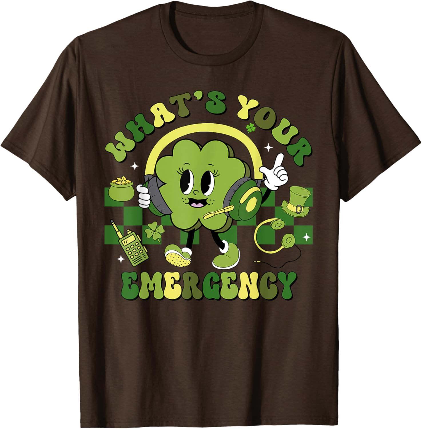 Shamrock Emergency Dispatcher St Patrick's Day T-Shirt for Fun Celebrations - 9