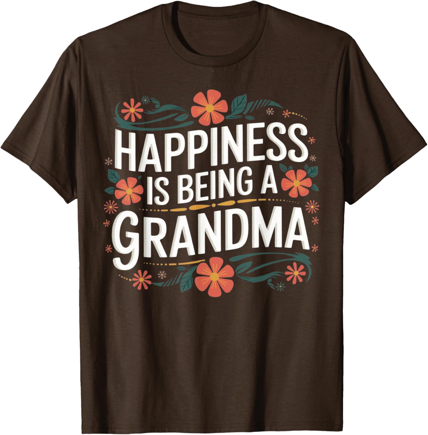 Women's Floral Grandma T-Shirt: Celebrate Your Happiness as a New Grandmother - 2