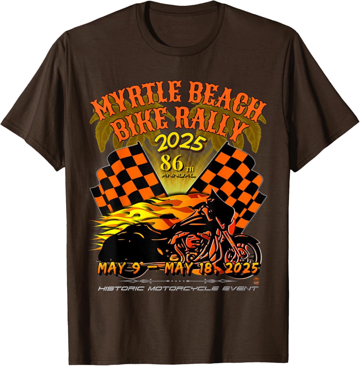 2025 Myrtle Beach Bike Rally Vintage Art T-Shirt for Classic Riders - 14