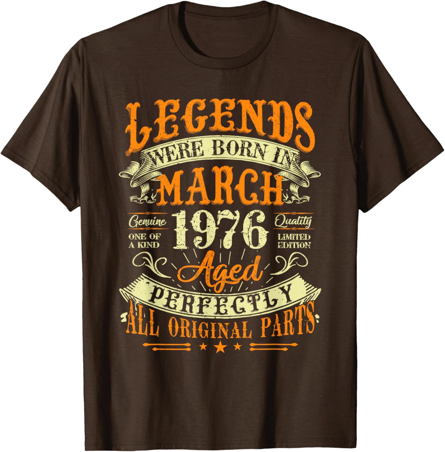 49th Birthday Gift T-Shirt for Legends Born in March 1976 - 4
