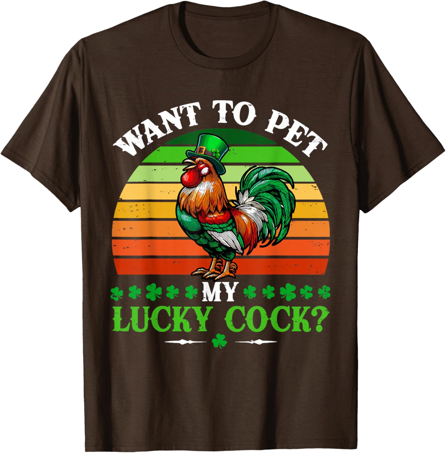 Vintage Sarcastic St. Patrick's Day Rooster T-Shirt for Fun Lovers - 16