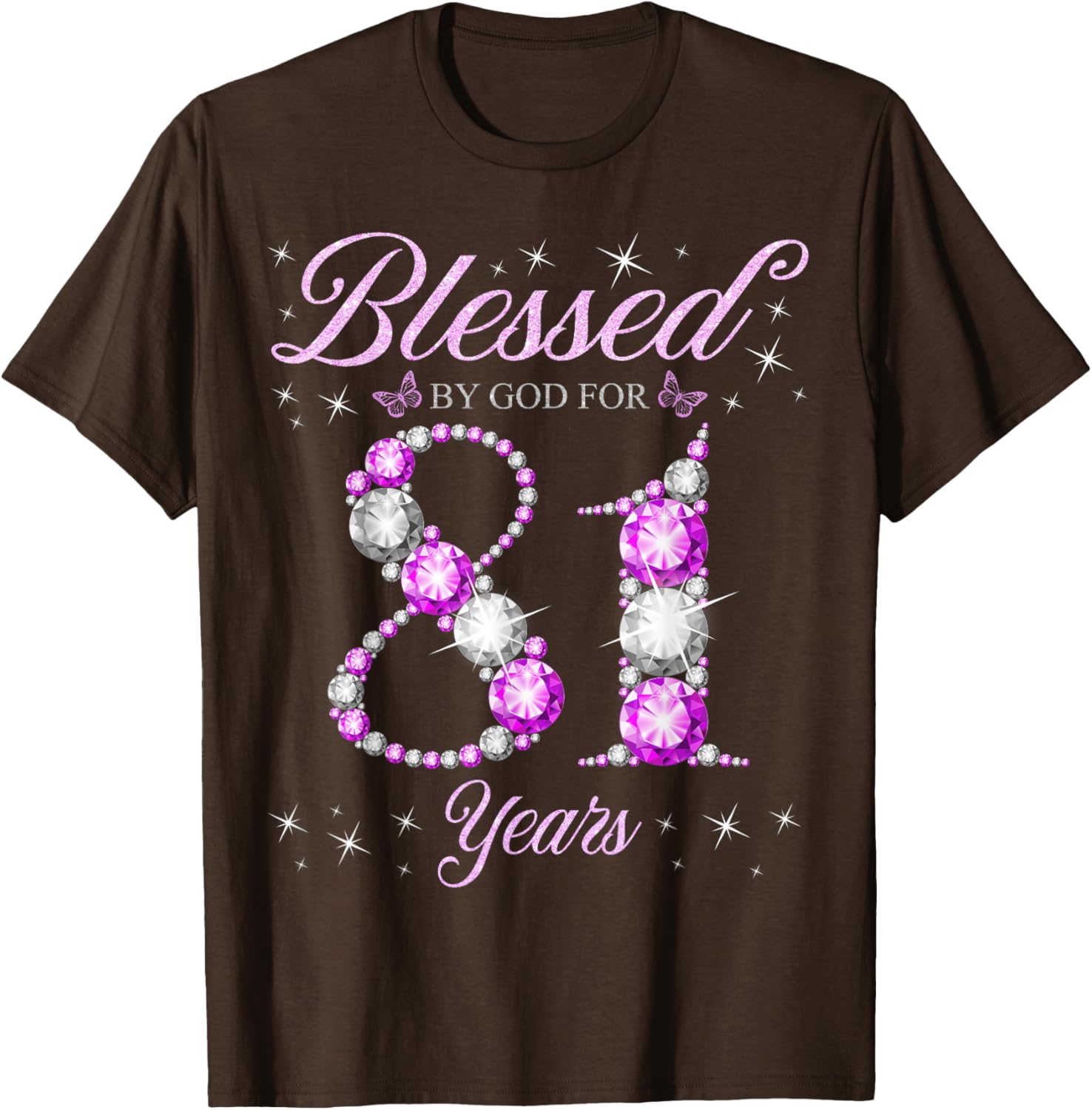 Blessed By God 81st Birthday T-Shirt for Celebrating 81 Years - 11
