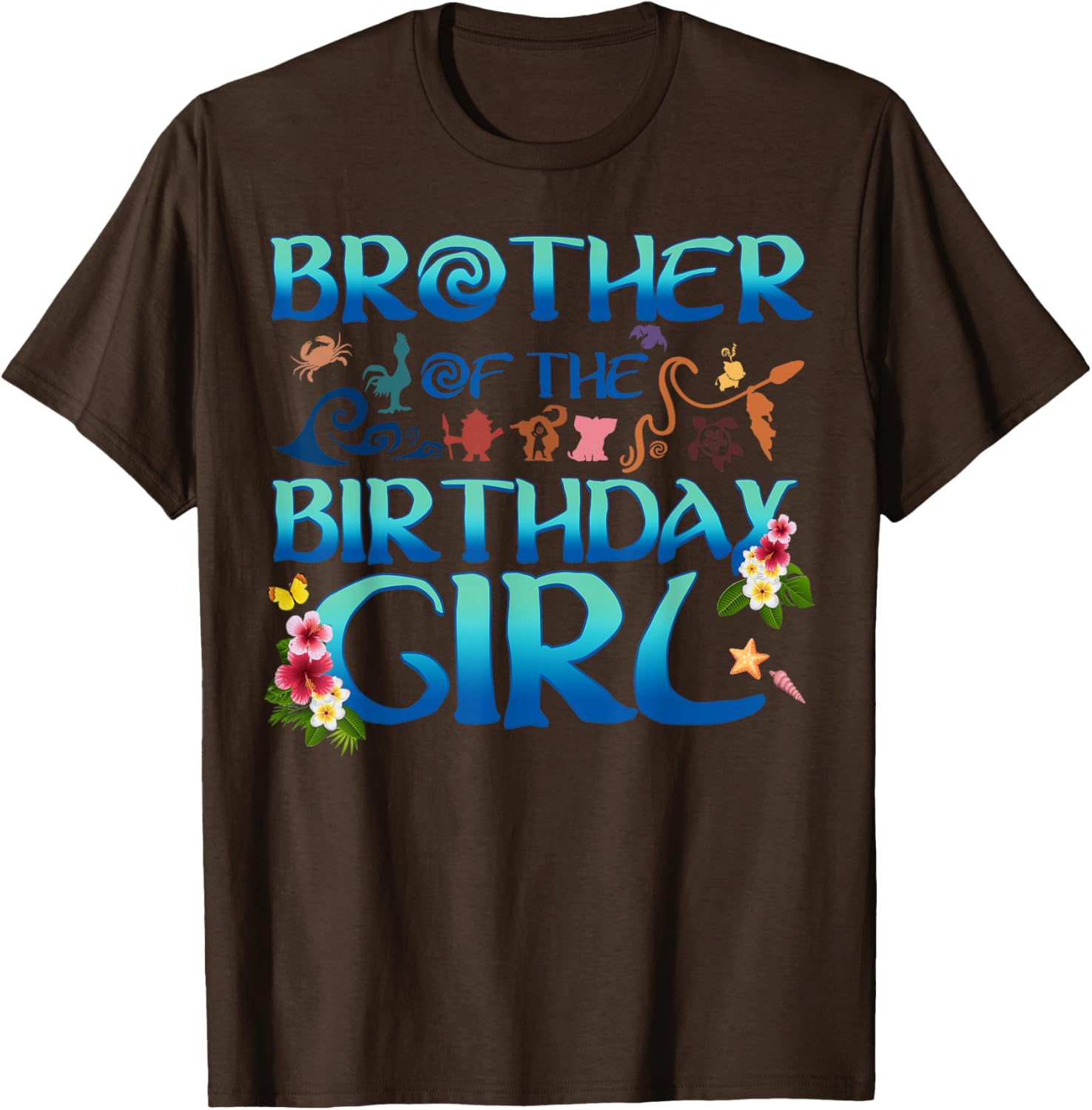Brother of the Birthday Girl Cute Oceania Adventure Family T-Shirt - 3