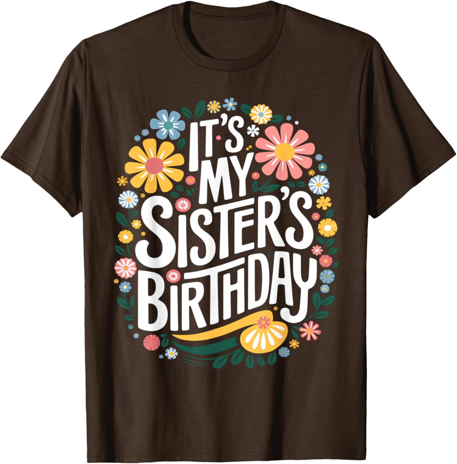 Colorful Floral T-Shirt for Sisters Birthday - Women and Kids Design - 22